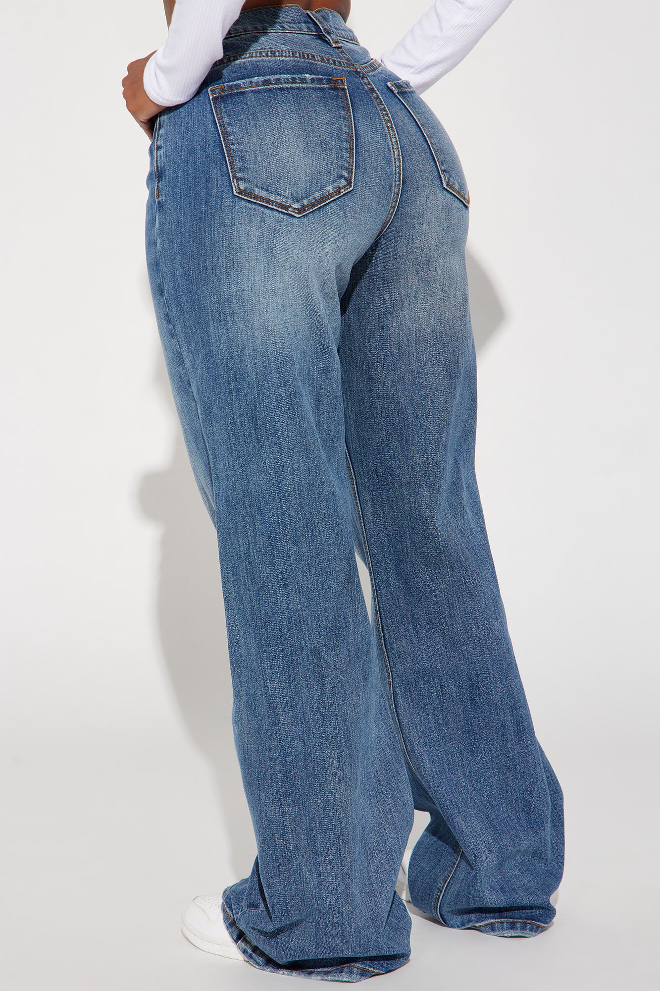 Yours Forever Low Stretch Baggy Jeans - Medium Wash - Image 3