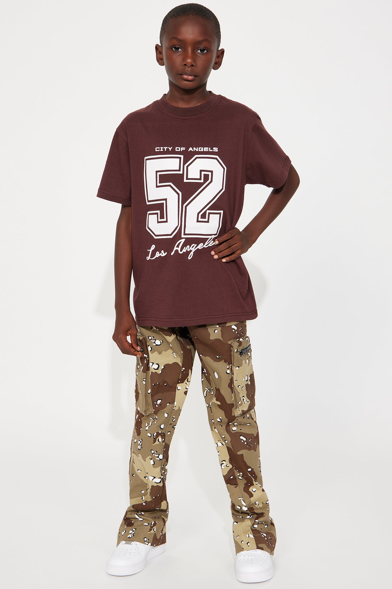 Mini 52 City Of Angeles Front/Back Short Sleeve Tee - Chocolate - Image 3