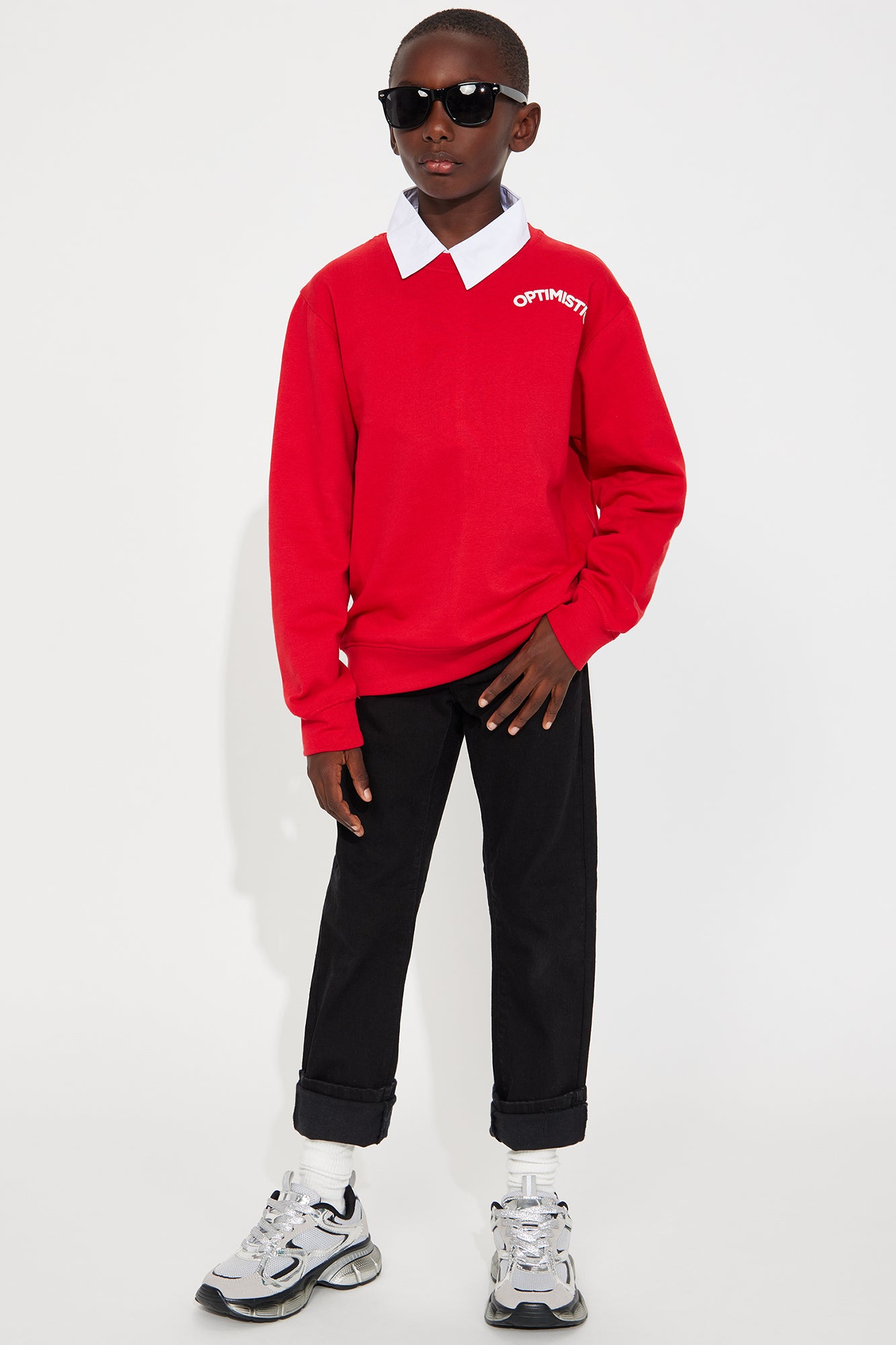Mini Optimistic Fleece sweatshirt - Red - Image 3
