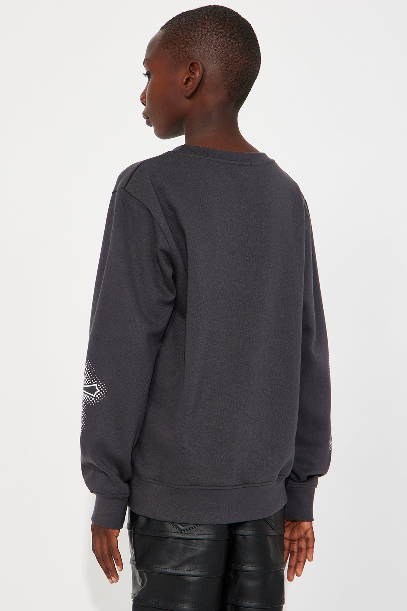 Mini Blessed Up Long Sleeve Sweatshirt - Charcoal - Image 4