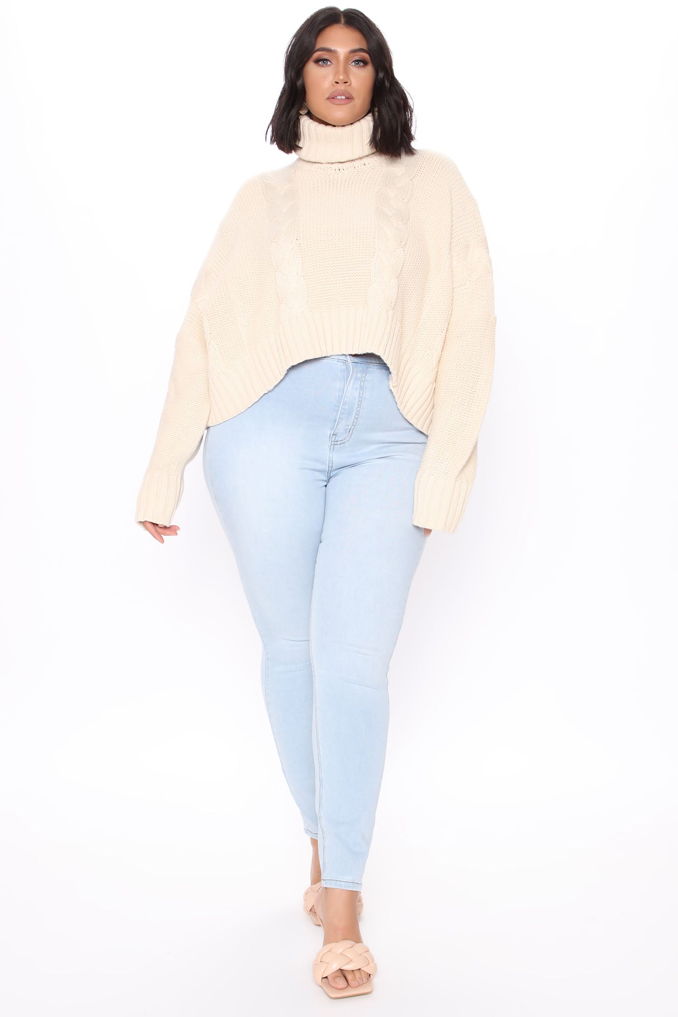 Finders Keepers Cable Knit Sweater - Cream - Image 10