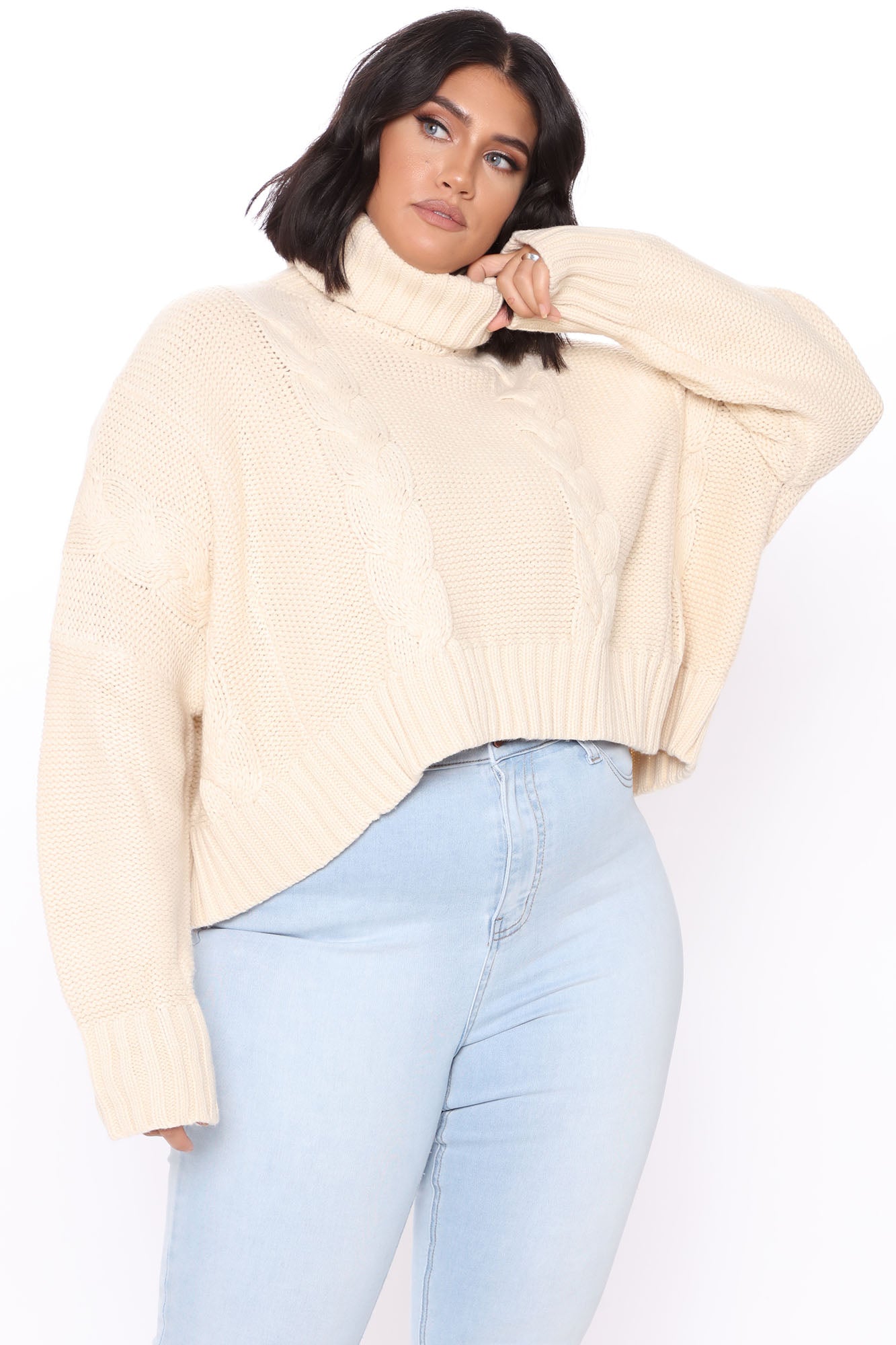 Finders Keepers Cable Knit Sweater - Cream - Image 9