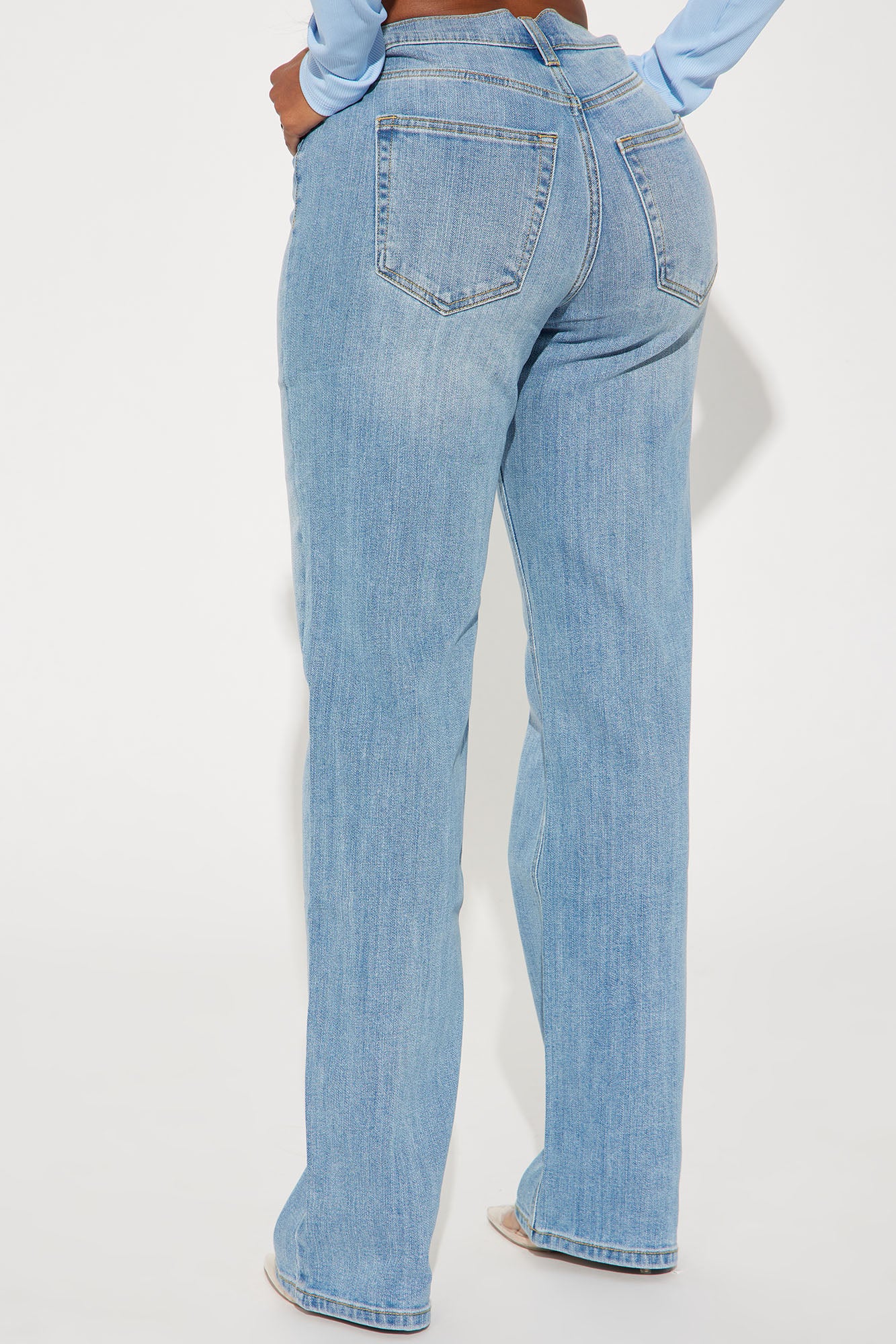 Be Authentic Slouchy Stretch Straight Leg Jeans - Vintage Wash - Image 3