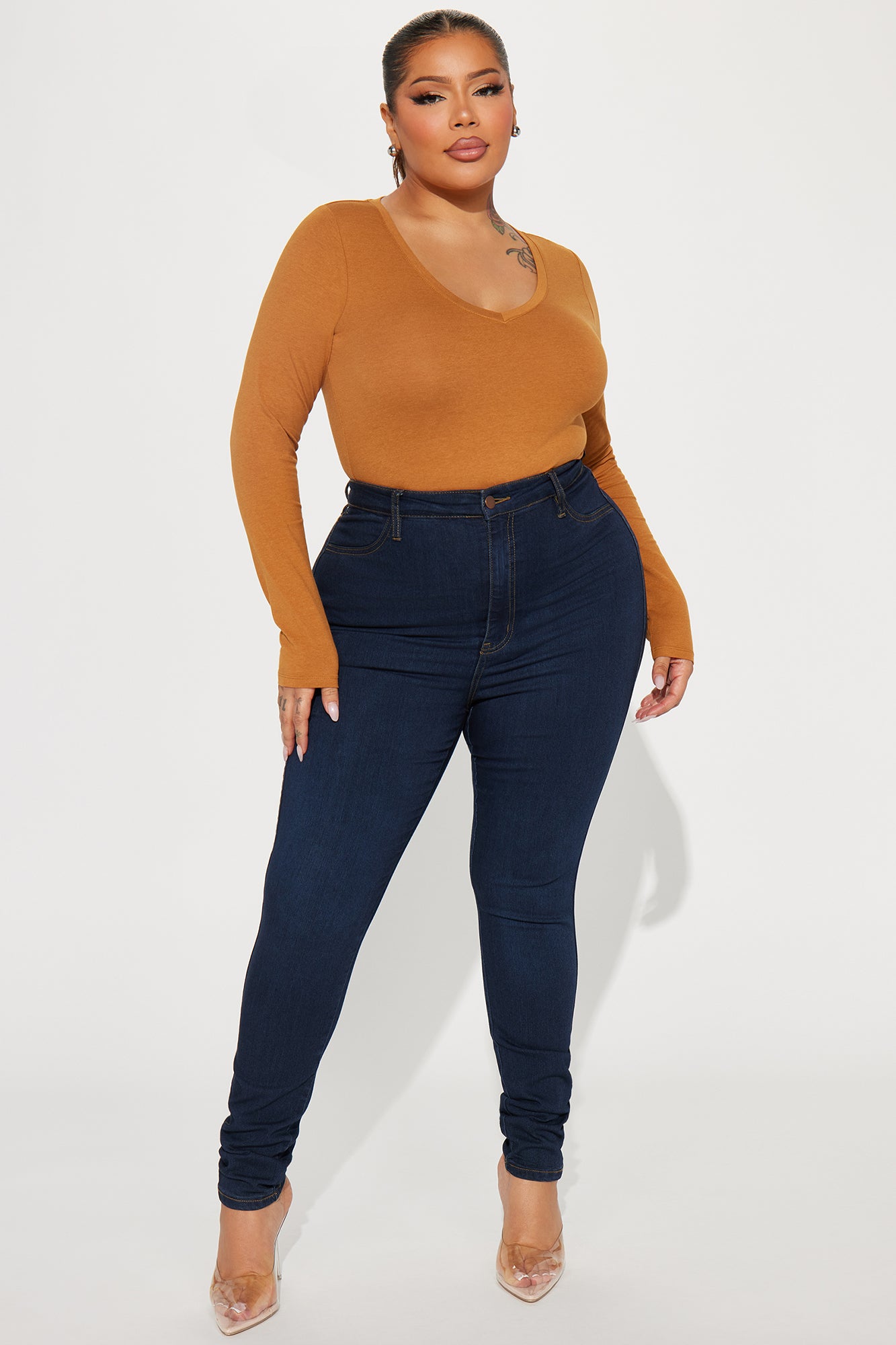 Your Everyday Long Sleeve Tee - Brown - Image 5