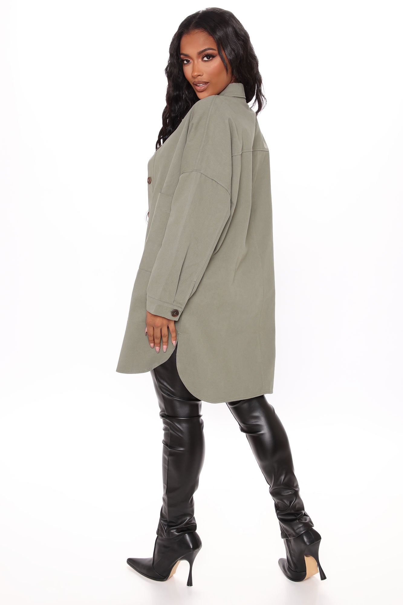 Daleyza Shacket - Olive - Image 3