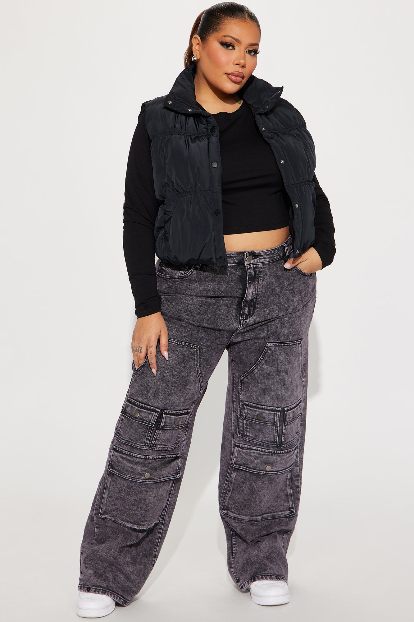 Stella Puffer Vest - Black - Image 5