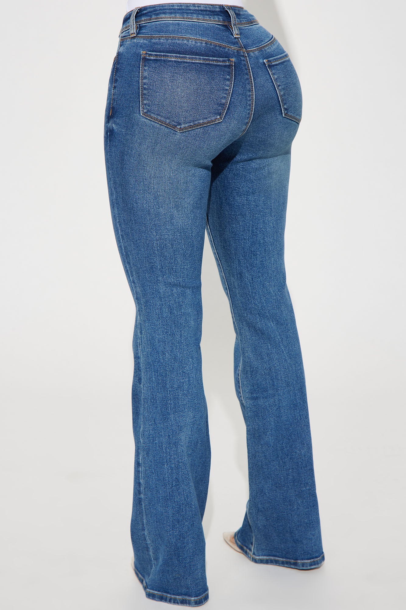 Lost Without You Soft Stretch Bootcut Jeans - Dark Wash - Image 4