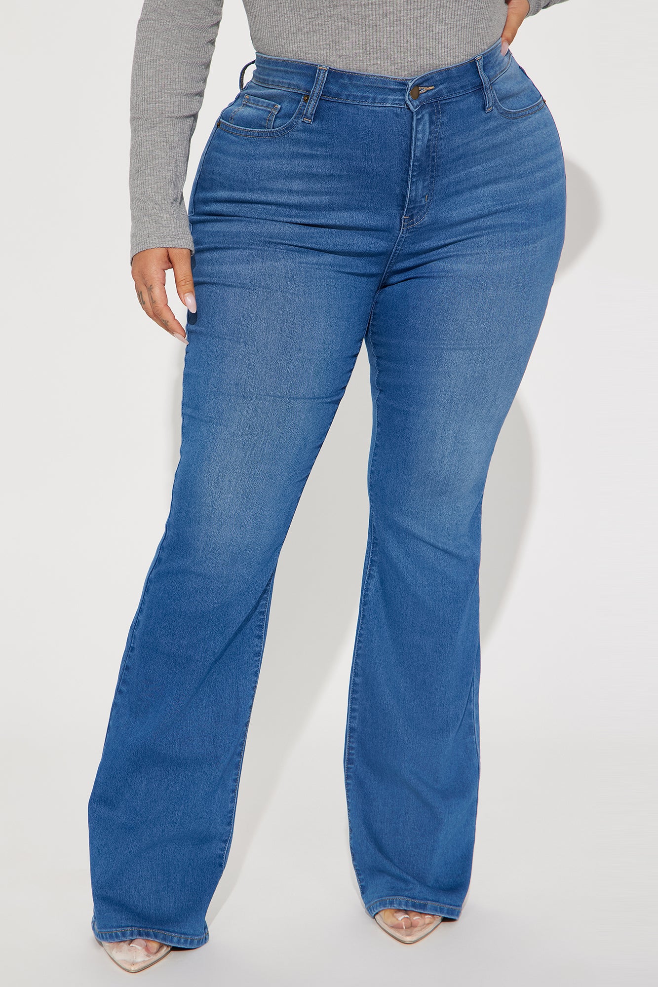Flex Game Soft Stretch Bootcut Jeans - Medium Wash - Image 5