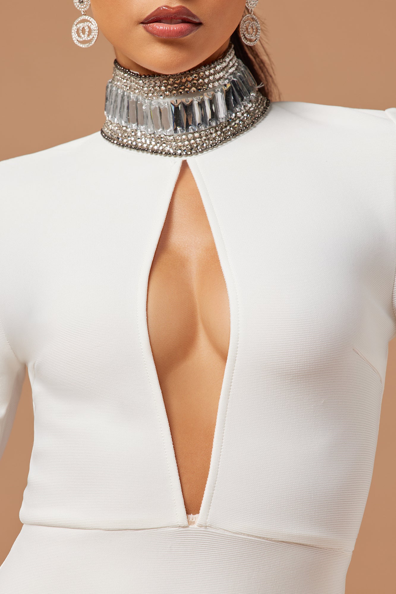 Selena Bandage Maxi Dress - White - Image 3