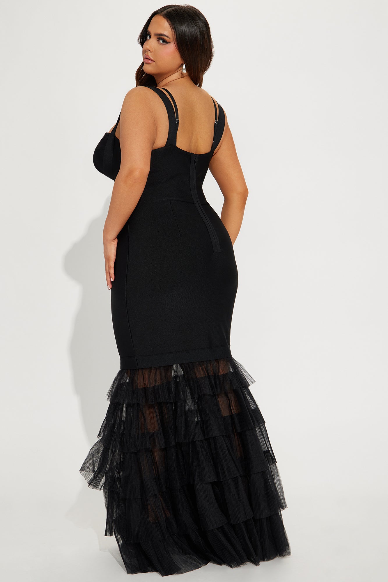 Charline Tulle Bandage Gown - Black - Image 6