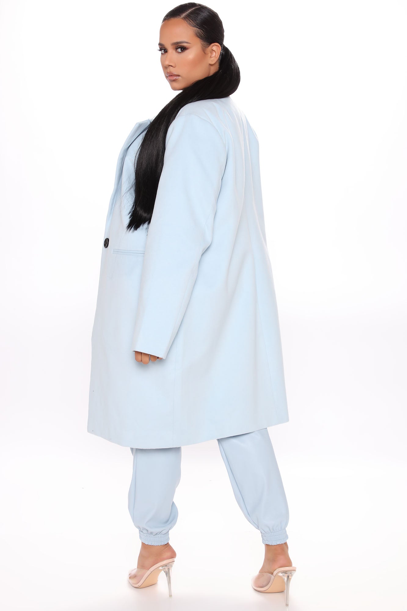 City Chic Coat - Light Blue - Image 6