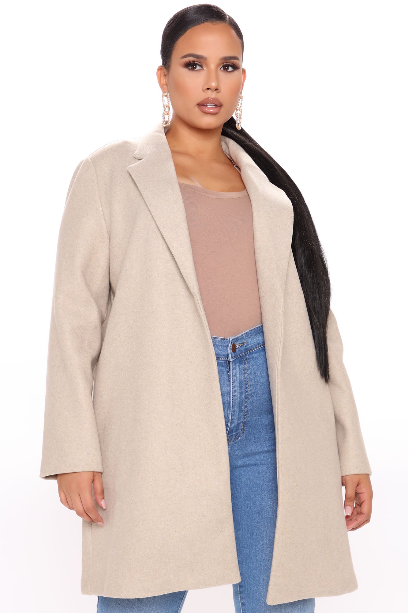 Long Nights Coat - Oatmeal - Image 3