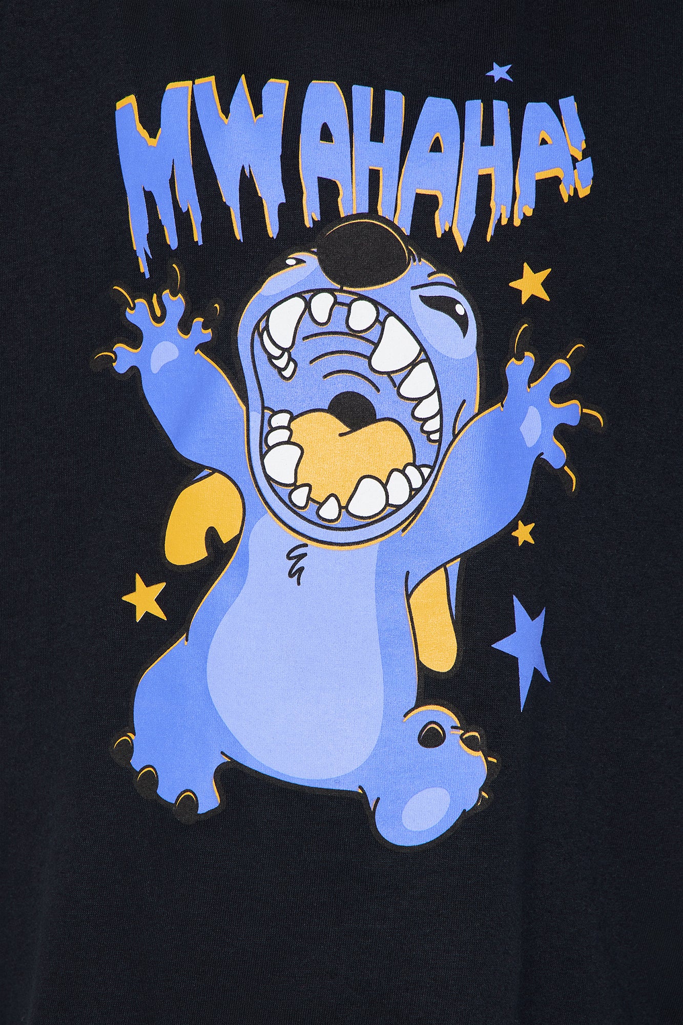 Mini Mwahaha Stitch Graphic Tshirt - Black - Image 3