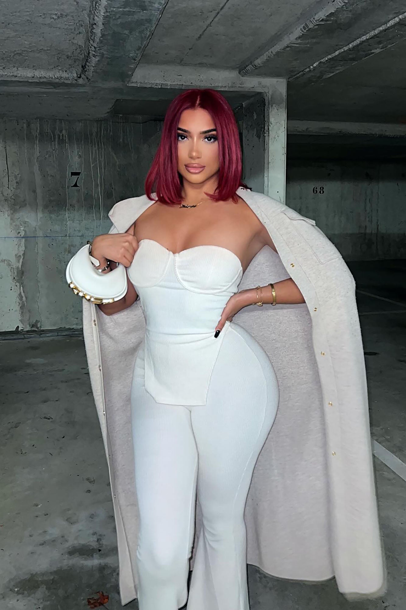 Call My Name Ribbed Pant Set - Off White - Image 9