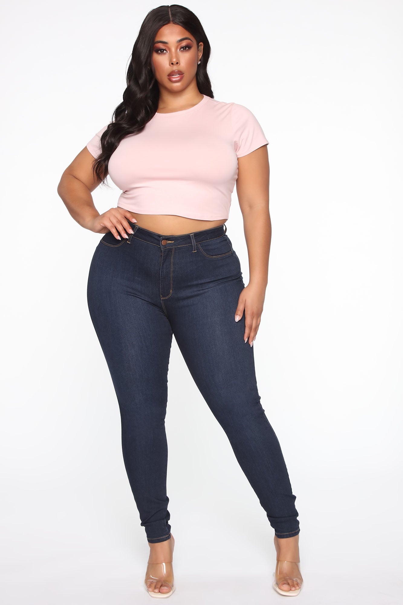 Classic Beauty Booty Lifter Skinny Jeans - Dark Denim - Image 12