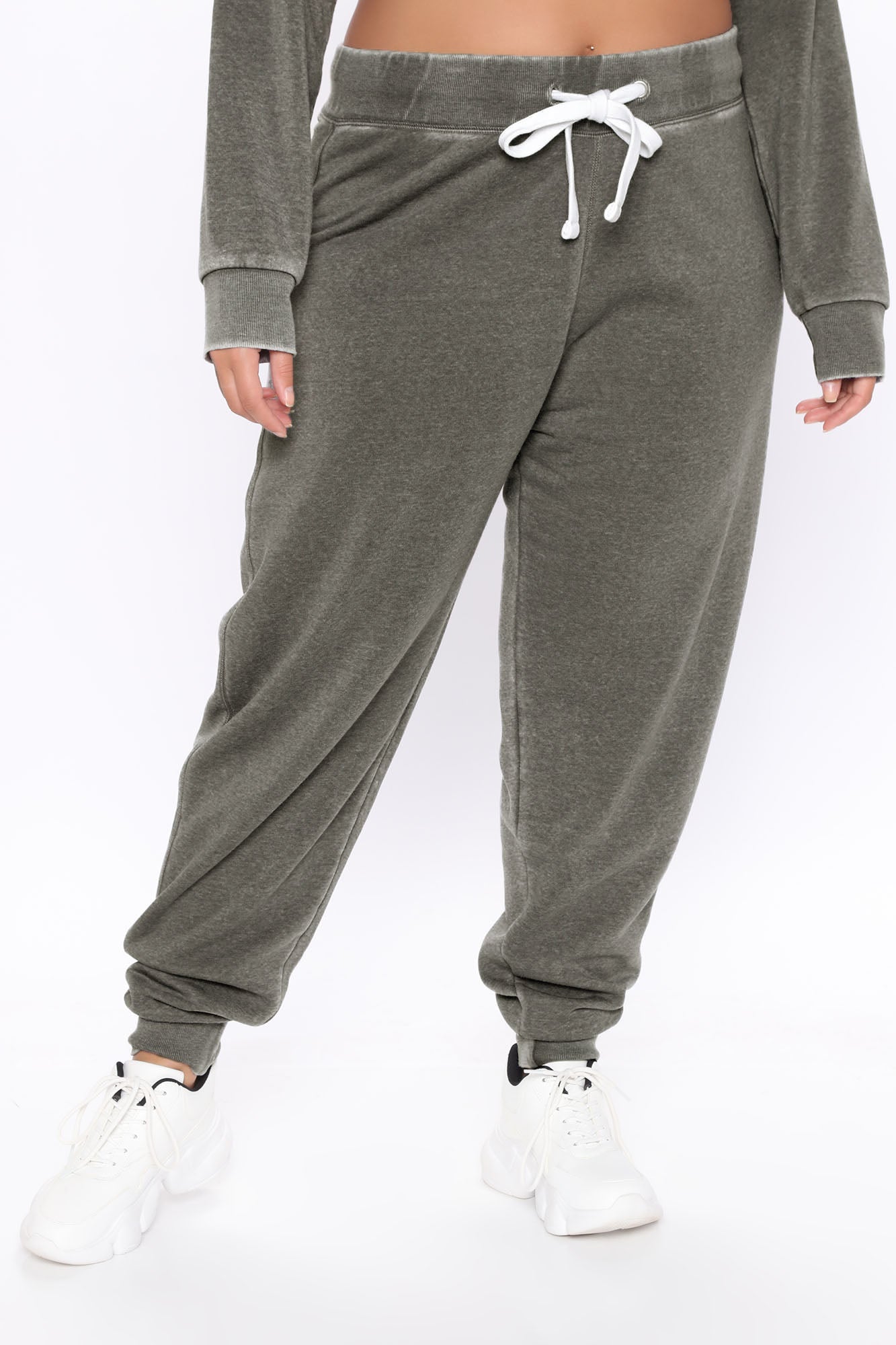 Sweet Dreams Mineral Wash Jogger - Heather Grey - Image 5