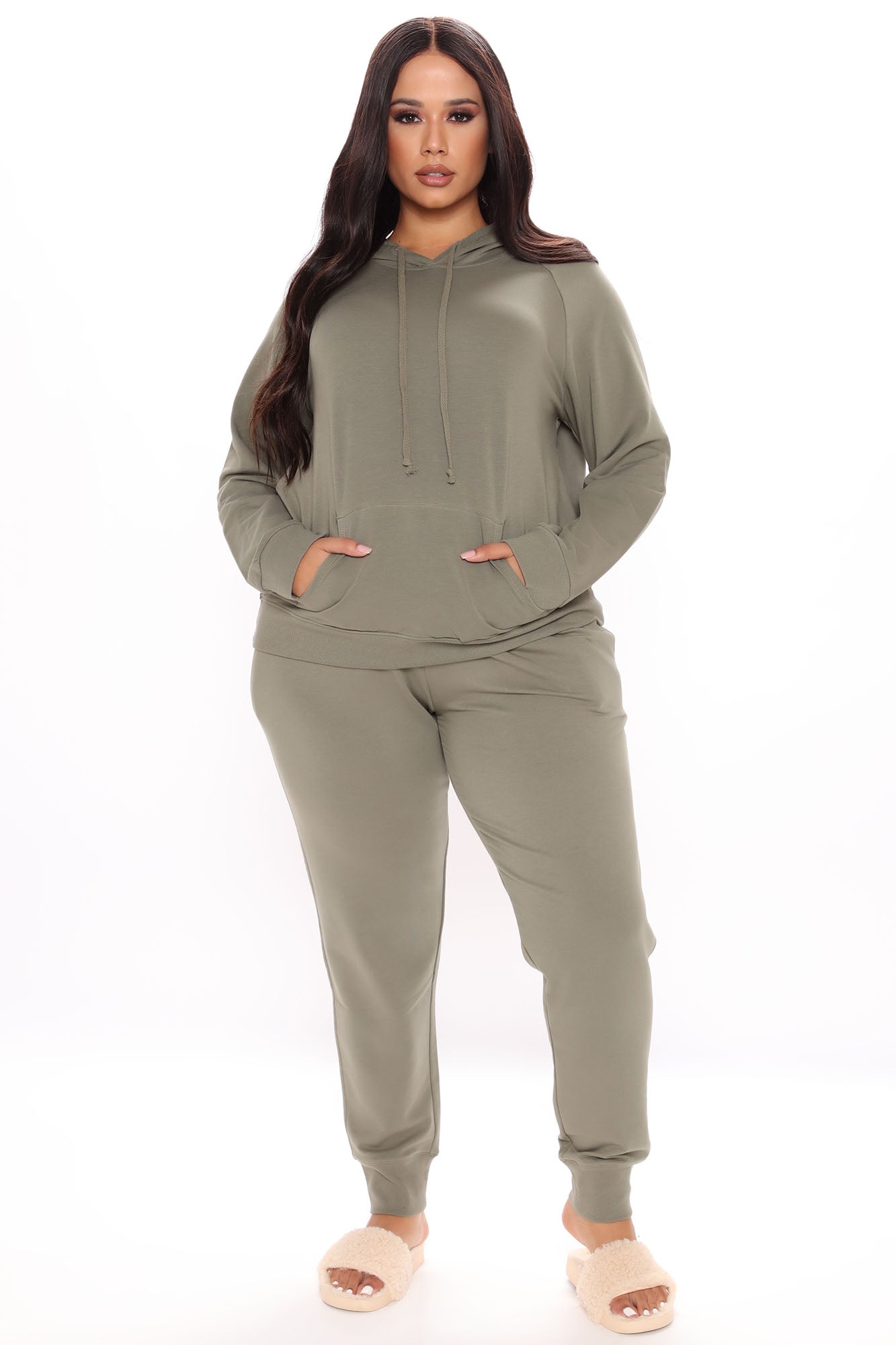 Latest And Greatest French Terry Jogger - Olive - Image 5