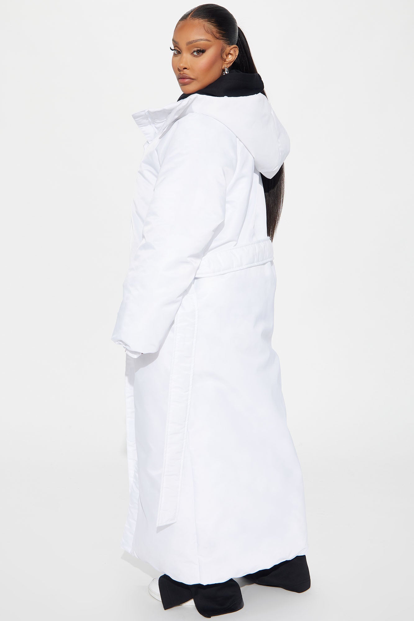 Got It On Her Own Puffer Trench - White - Image 5