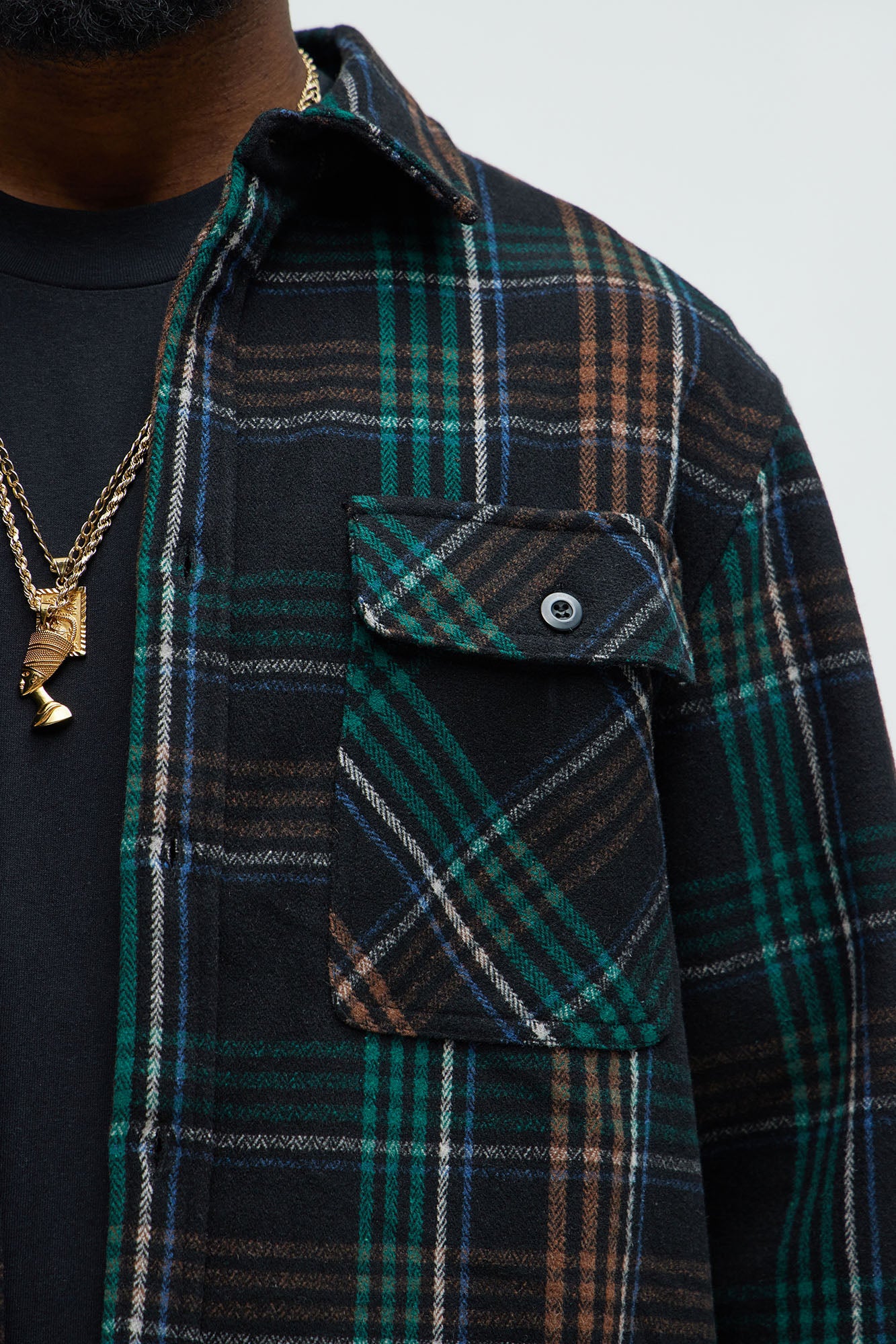 Irving Plaid Button Up Shirt - Multi Color - Image 3