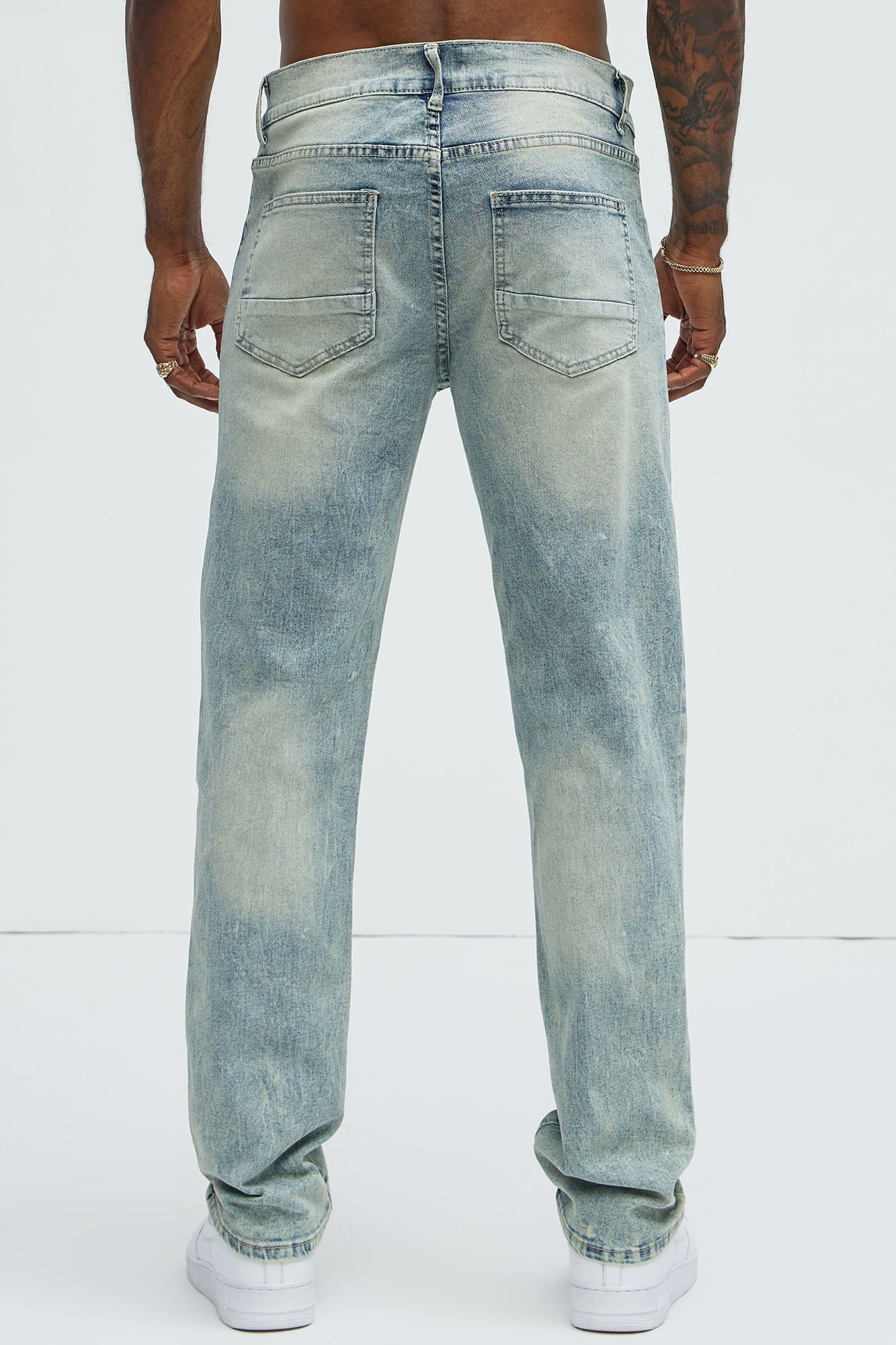 Can't Be Distressed Slim Jeans - Acid Wash Blue - Image 5