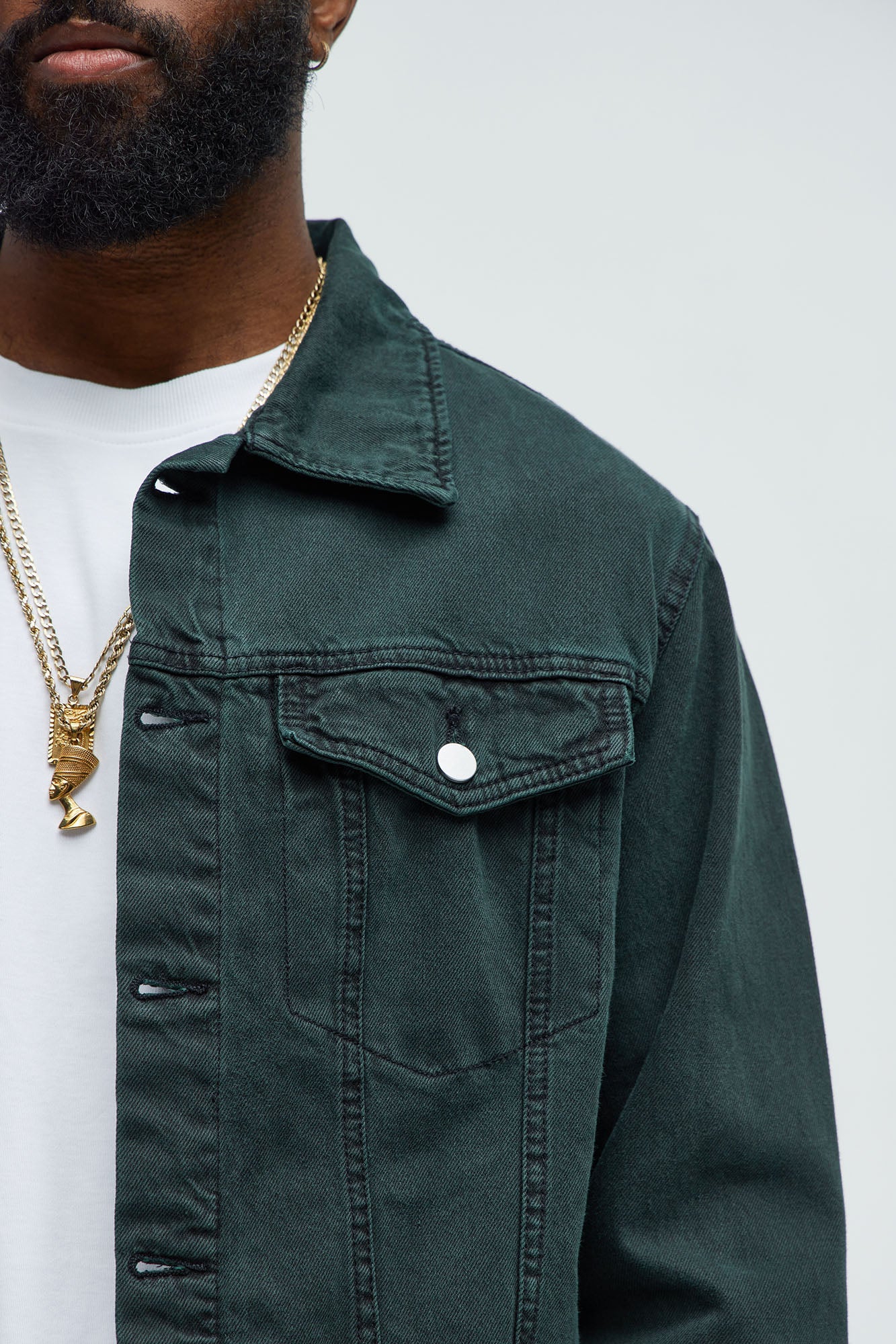 Conner Trucker Jacket - Green - Image 4