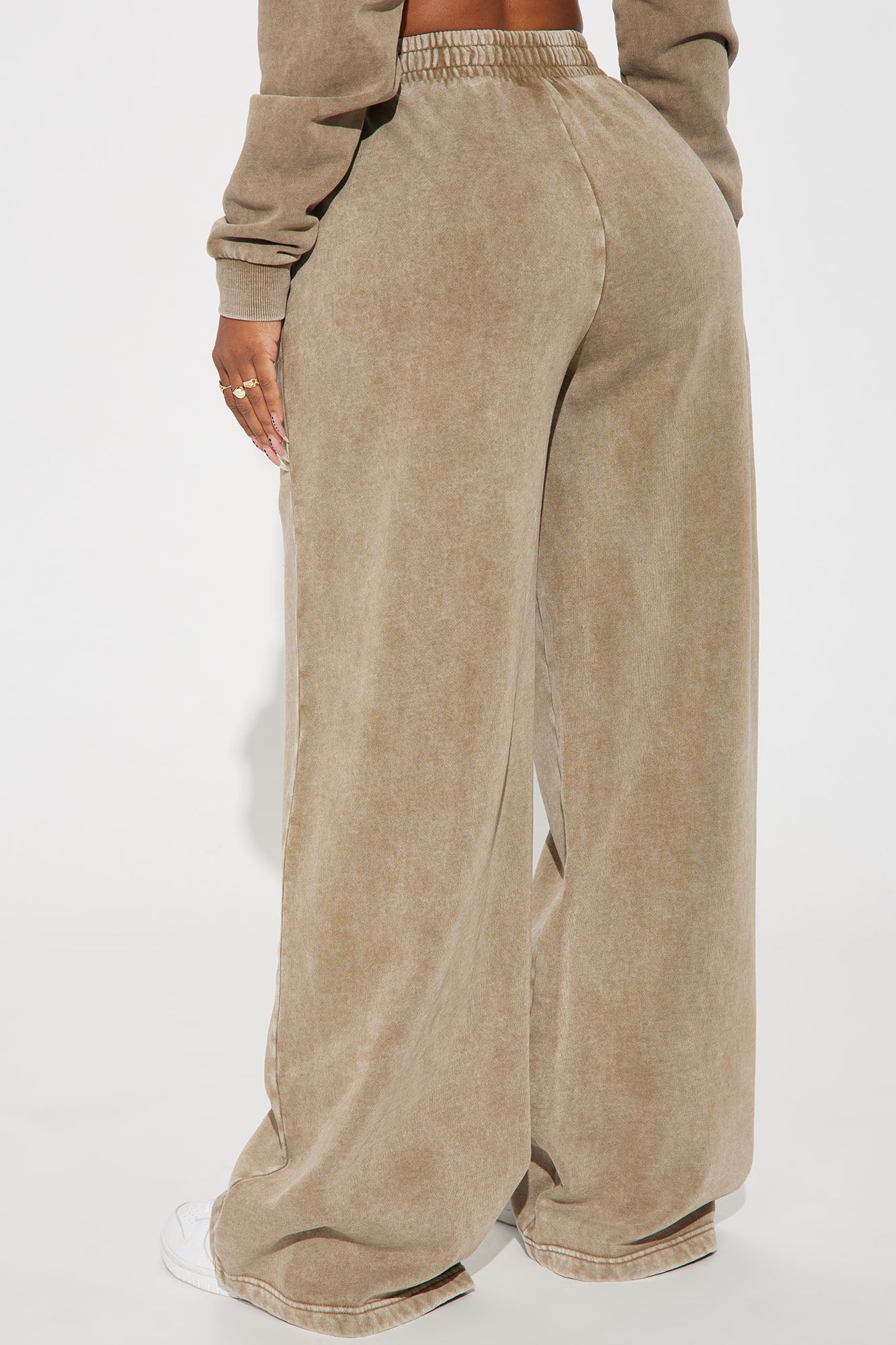 New York Washed Wide Leg Pant - Taupe/combo - Image 4