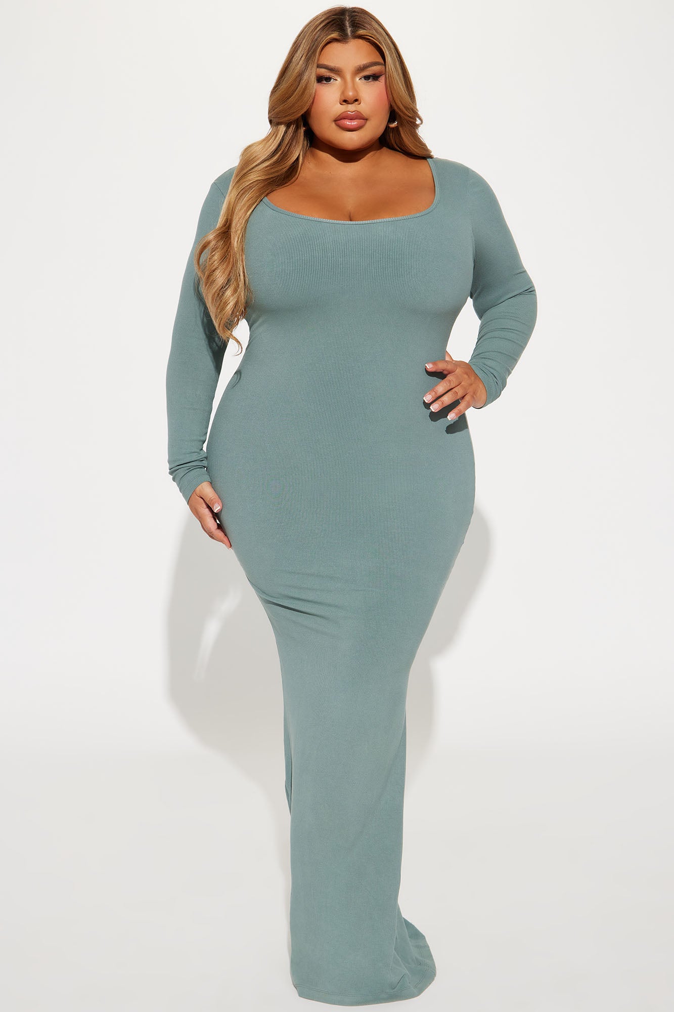 Ava Shapewear Maxi Dress - Sage - Image 6