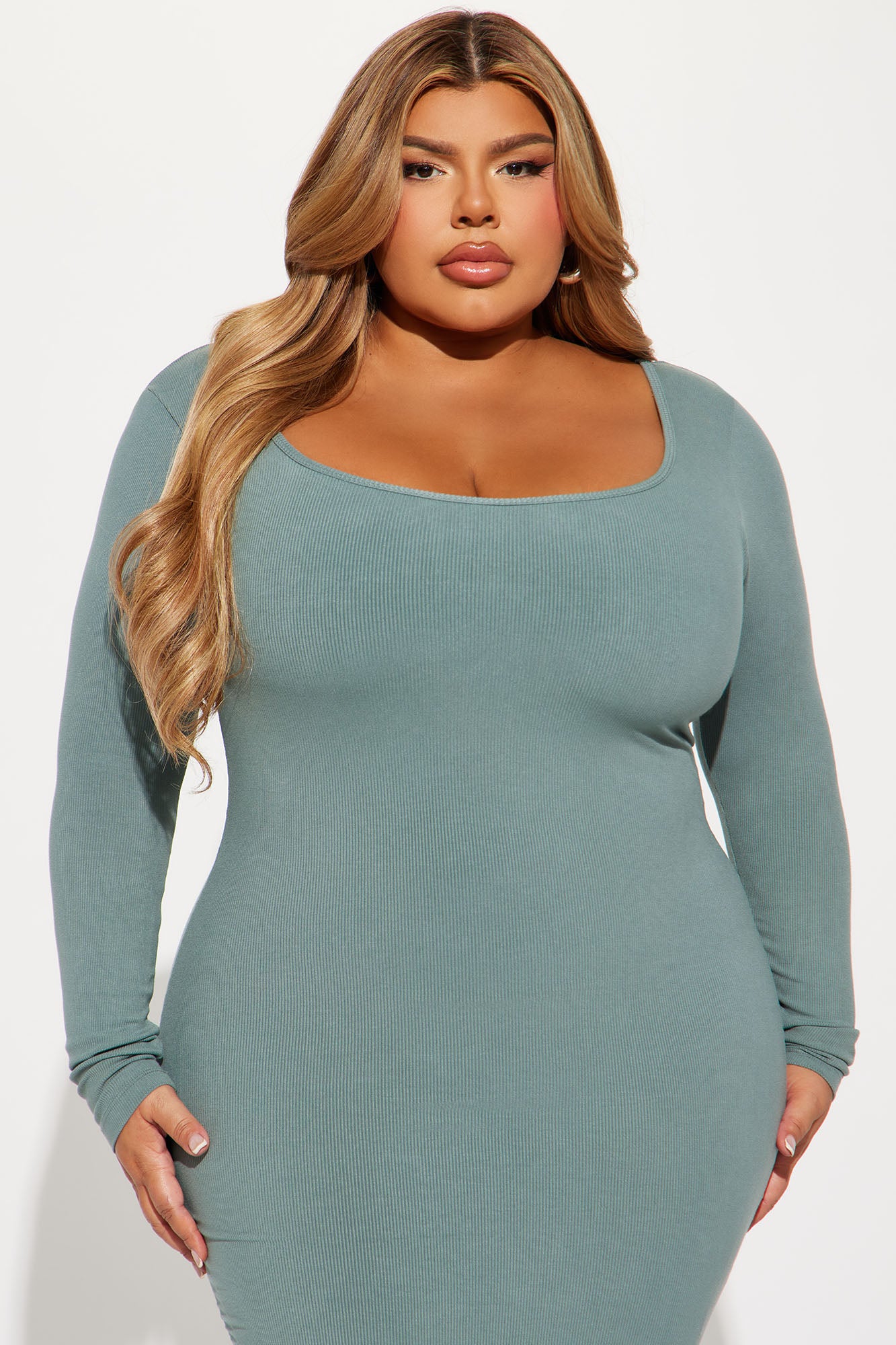 Ava Shapewear Maxi Dress - Sage - Image 7
