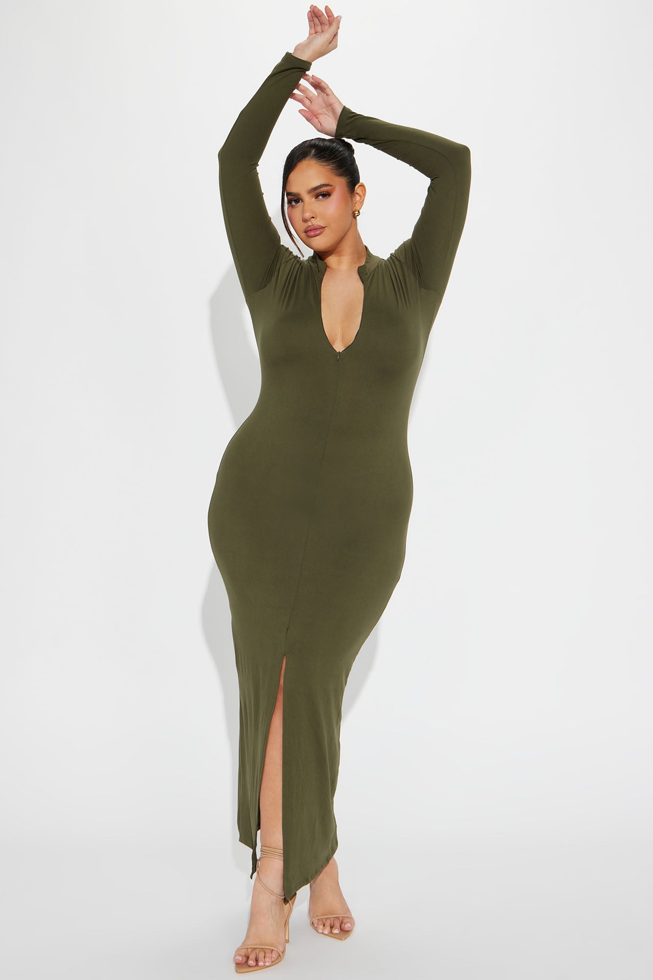 Zaria Maxi Dress - Olive - Image 4