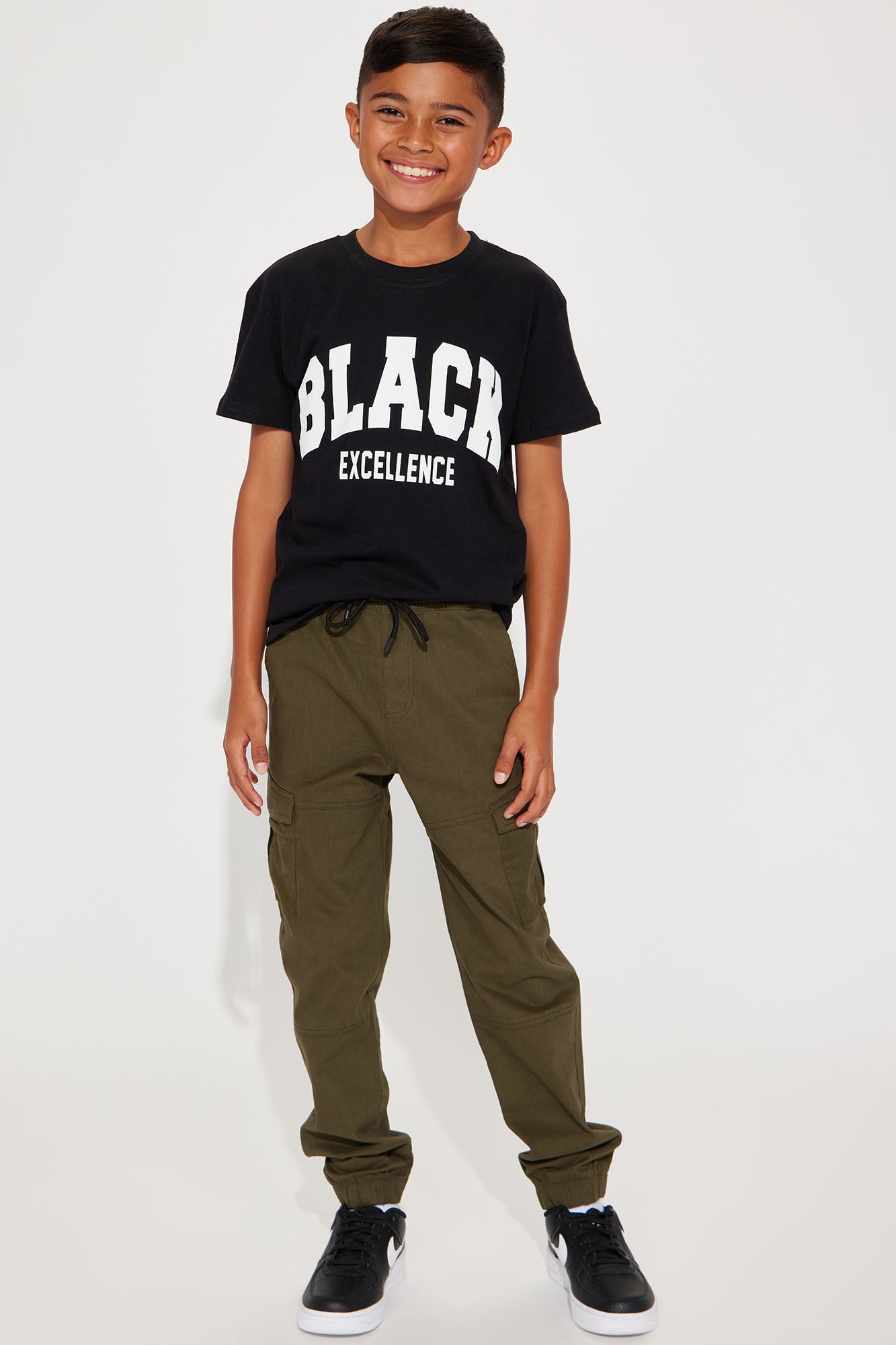 Mini Black Excellence Varsity Short Sleeve Tee - Black - Image 3