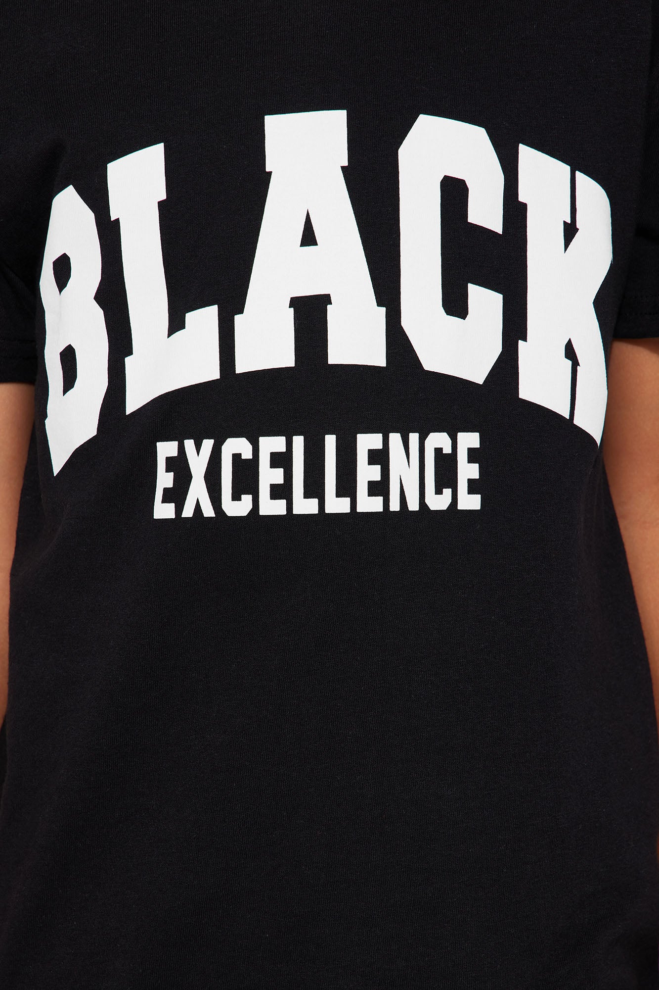 Mini Black Excellence Varsity Short Sleeve Tee - Black - Image 4