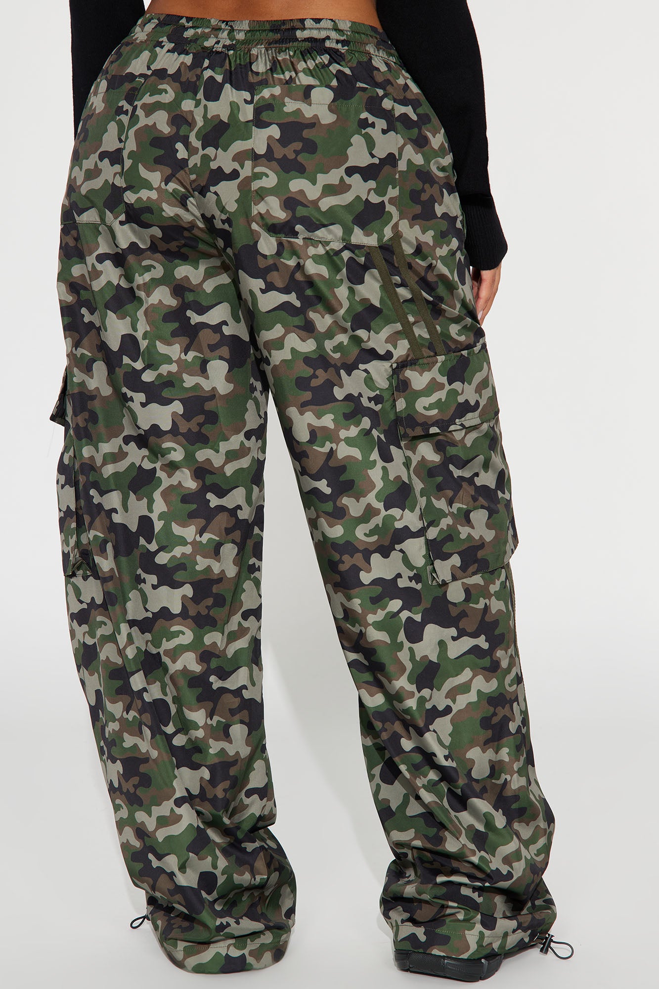 Obey The Rules Camo Windbreaker Jogger - Olive/combo - Image 4