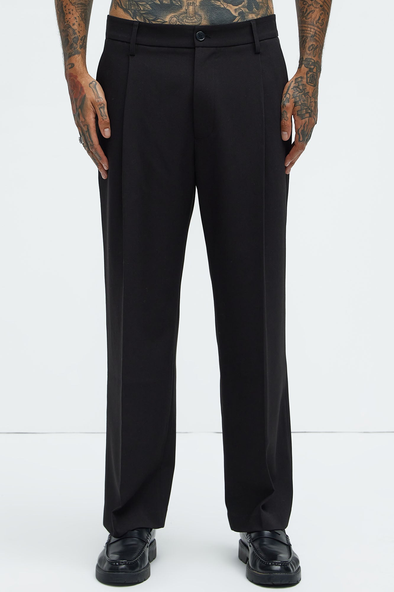 Ronan Relaxed Tapered Trousers - Black - Image 3