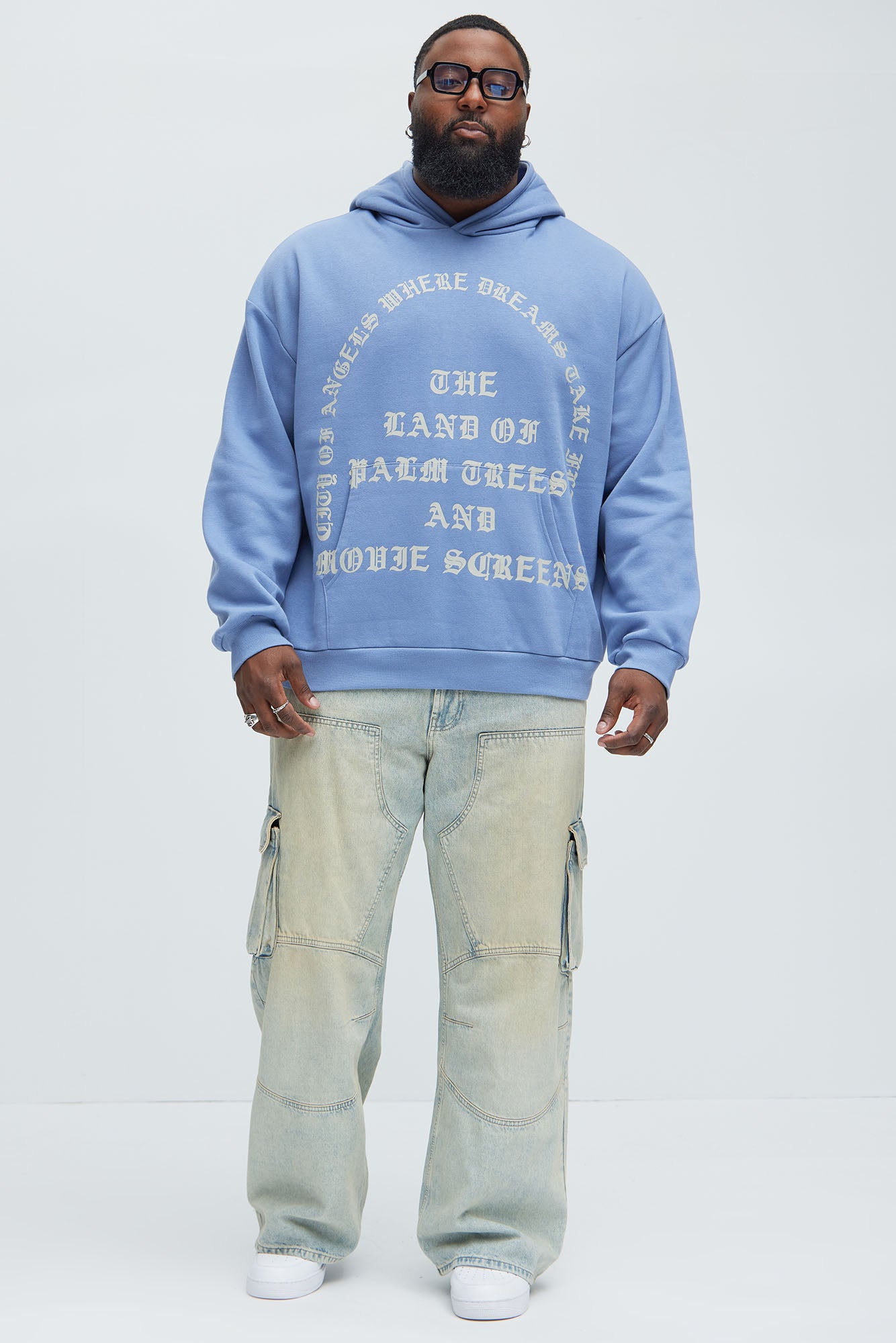LA Scenes Hoodie - Slate Blue - Image 6