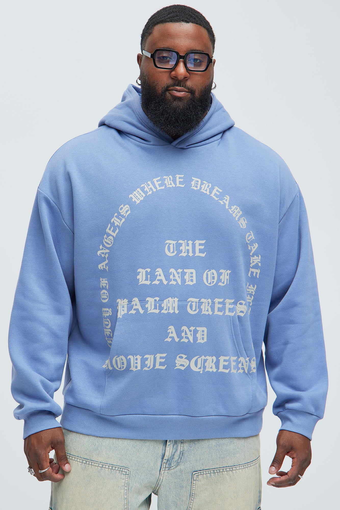 LA Scenes Hoodie - Slate Blue - Image 5
