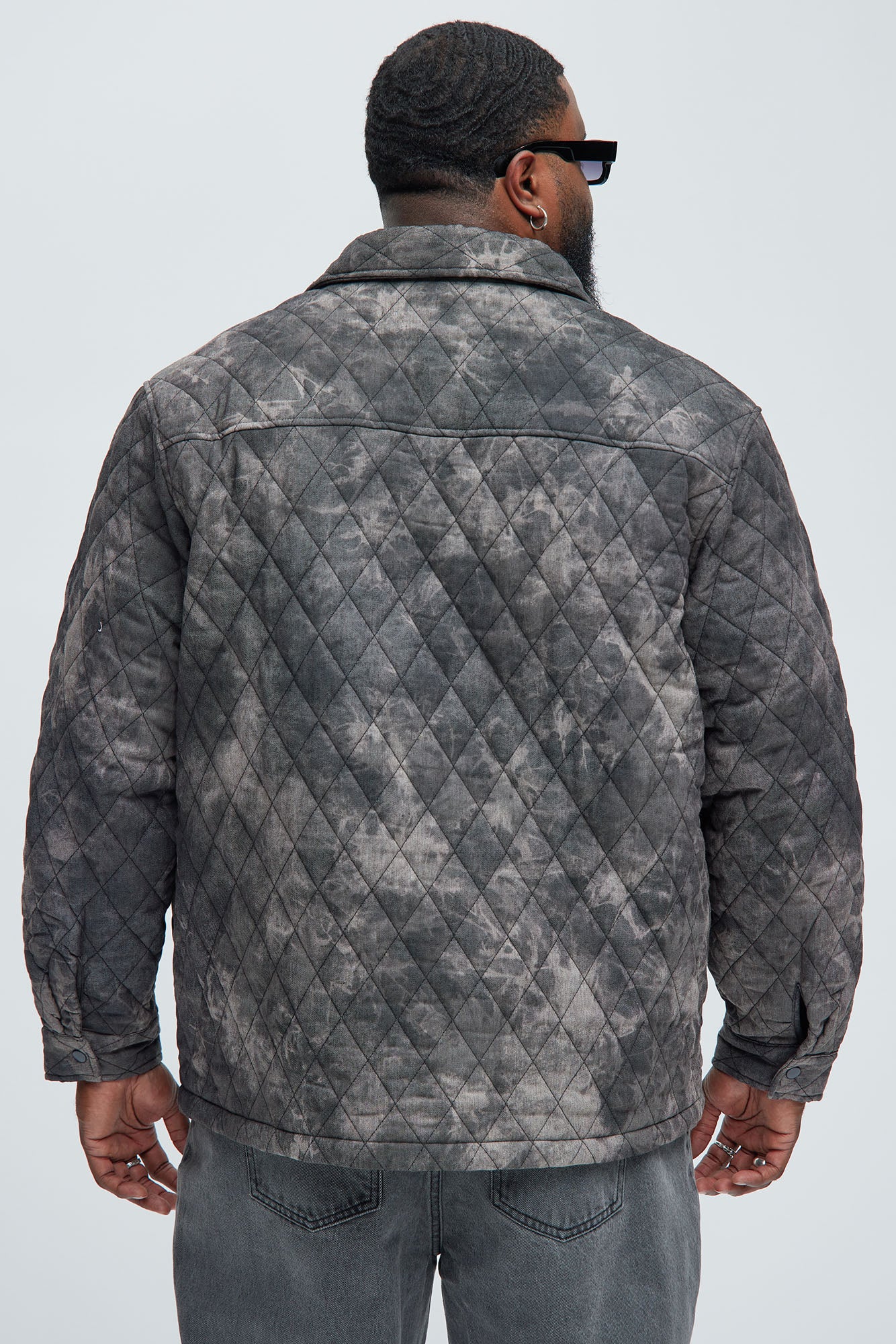 Bayswater Vintage Quilted Button Up Shirt - Black/combo - Image 7