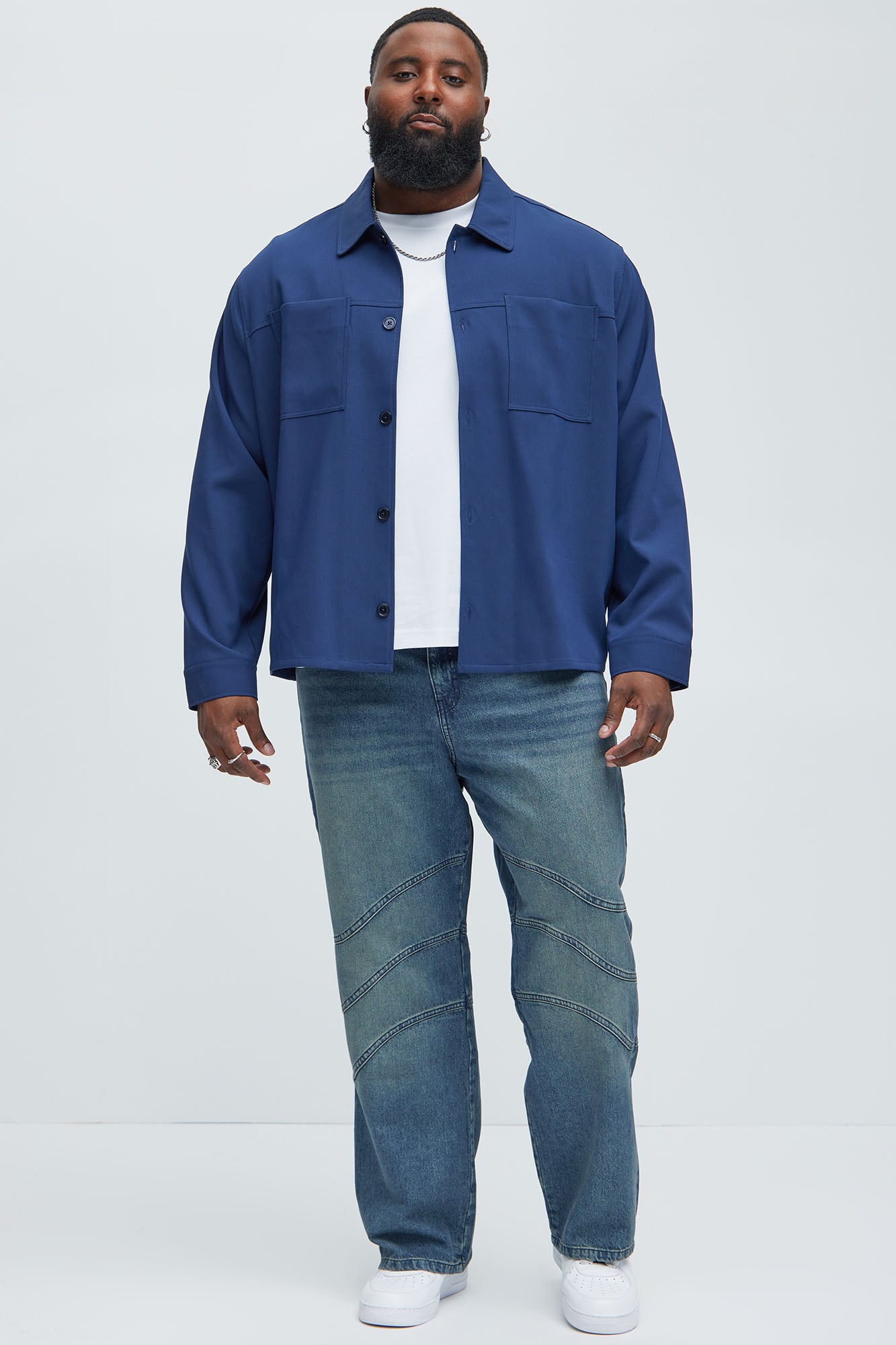 Taj Paneled Straight Jeans - Dark Wash - Image 7