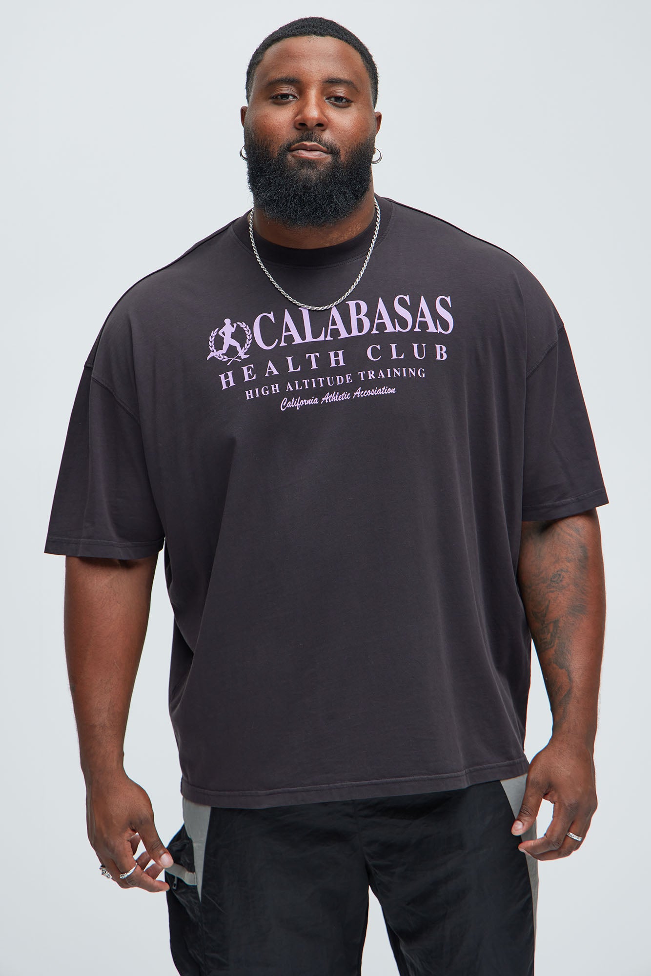 Calabasas Oversized Short Sleeve Tee - Black - Image 4