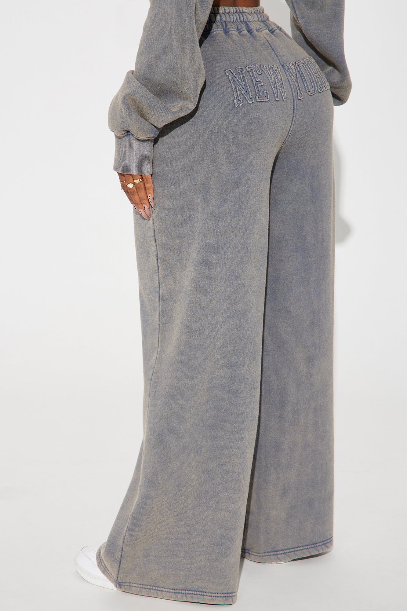 New York Hustle Washed Sweatpants - Grey/combo - Image 4
