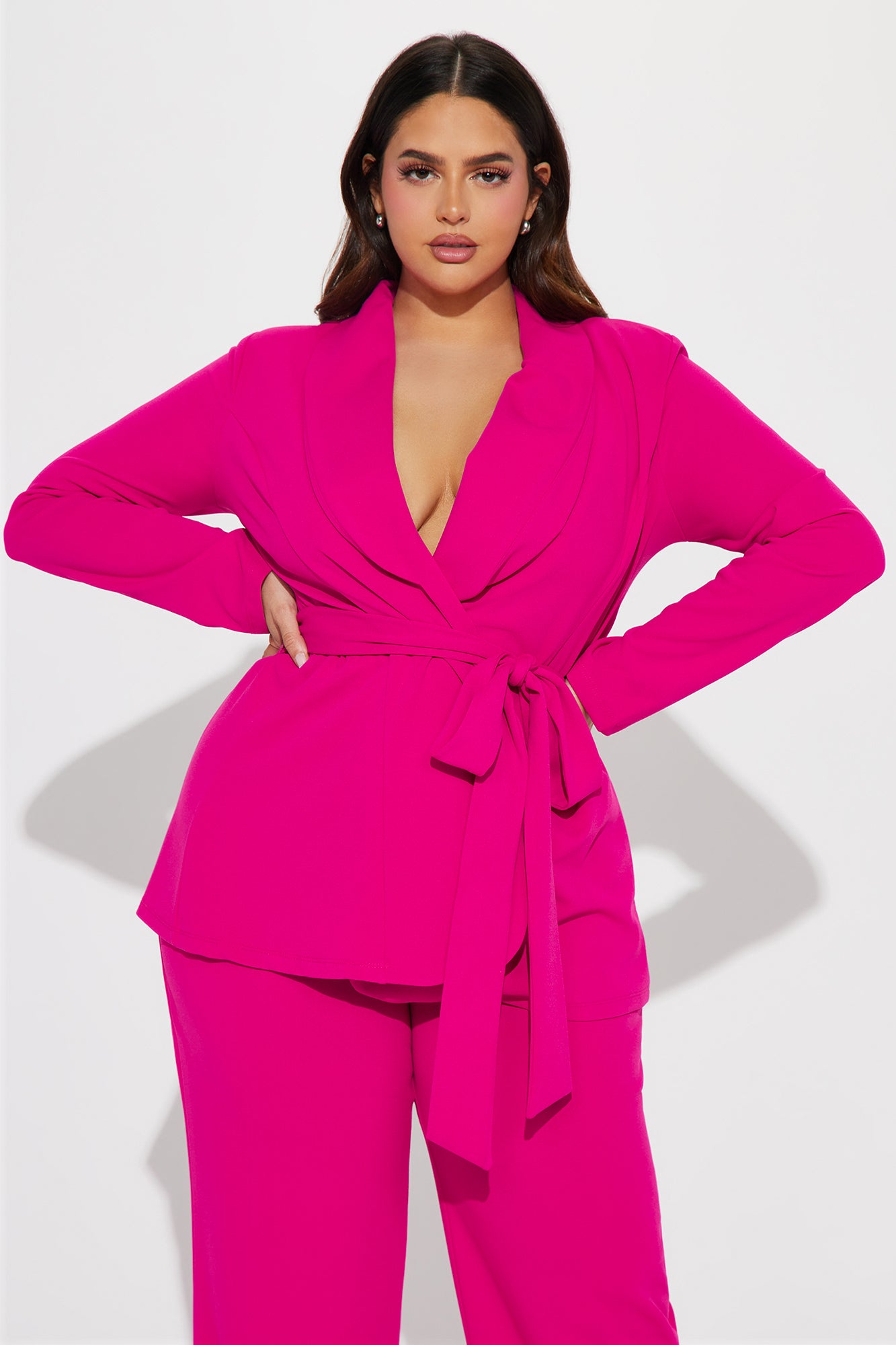 CEO Vibes Blazer Set - Pink - Image 5