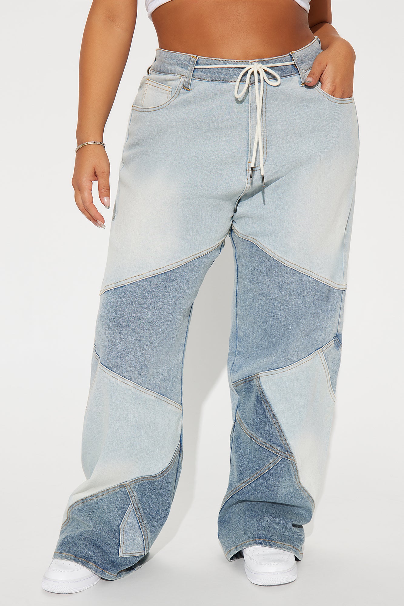 Better Shape Up Stretch Baggy Jeans - Light Wash - Image 4