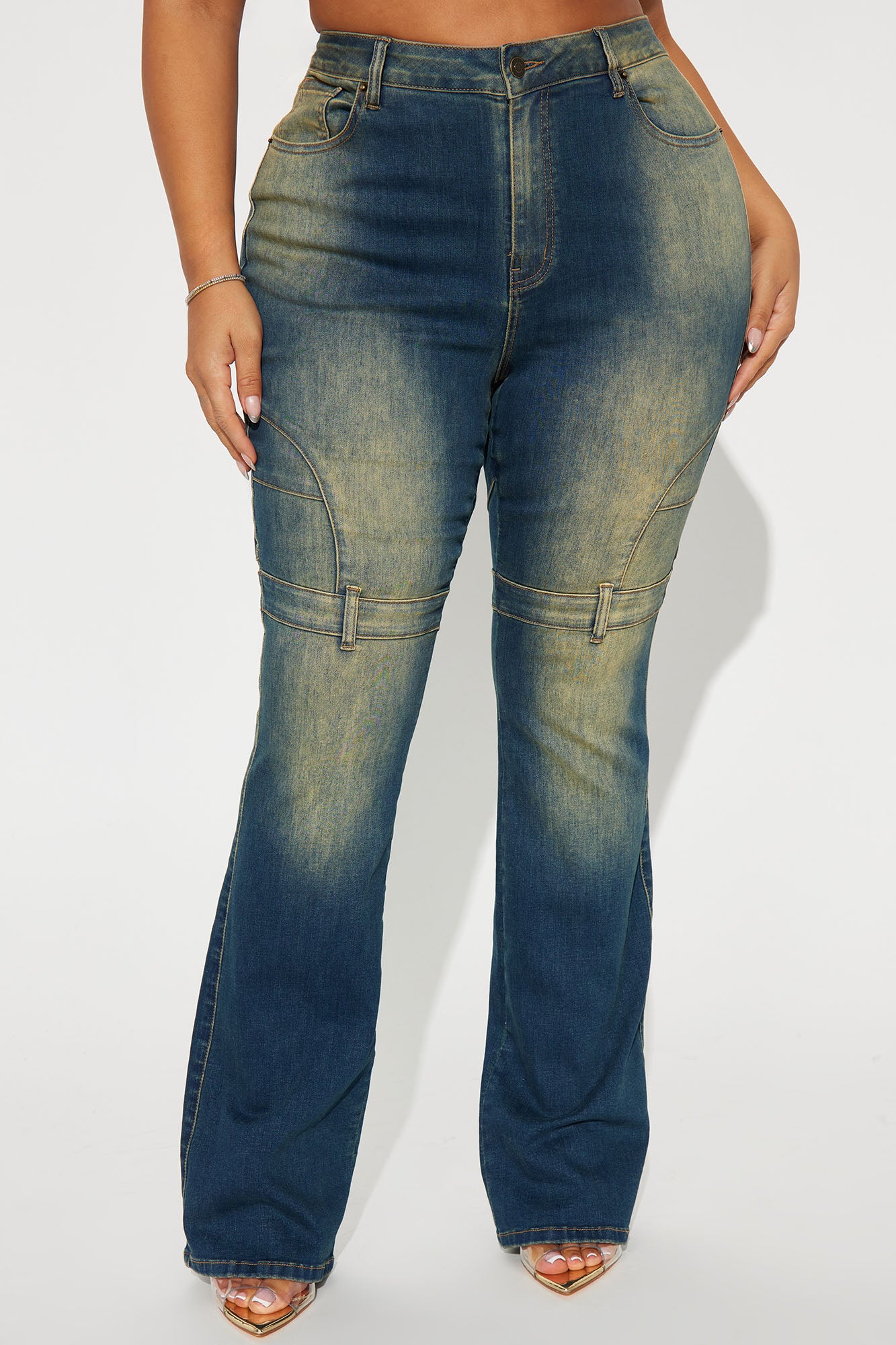 Aja Stretch Tinted Bootcut Jeans - Medium Wash - Image 5