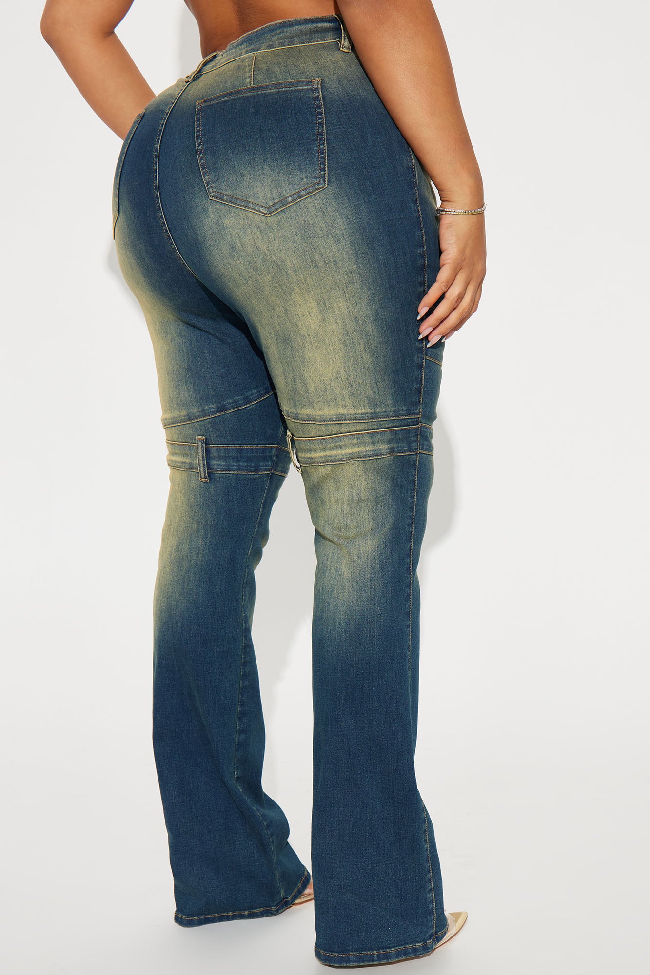 Aja Stretch Tinted Bootcut Jeans - Medium Wash - Image 6