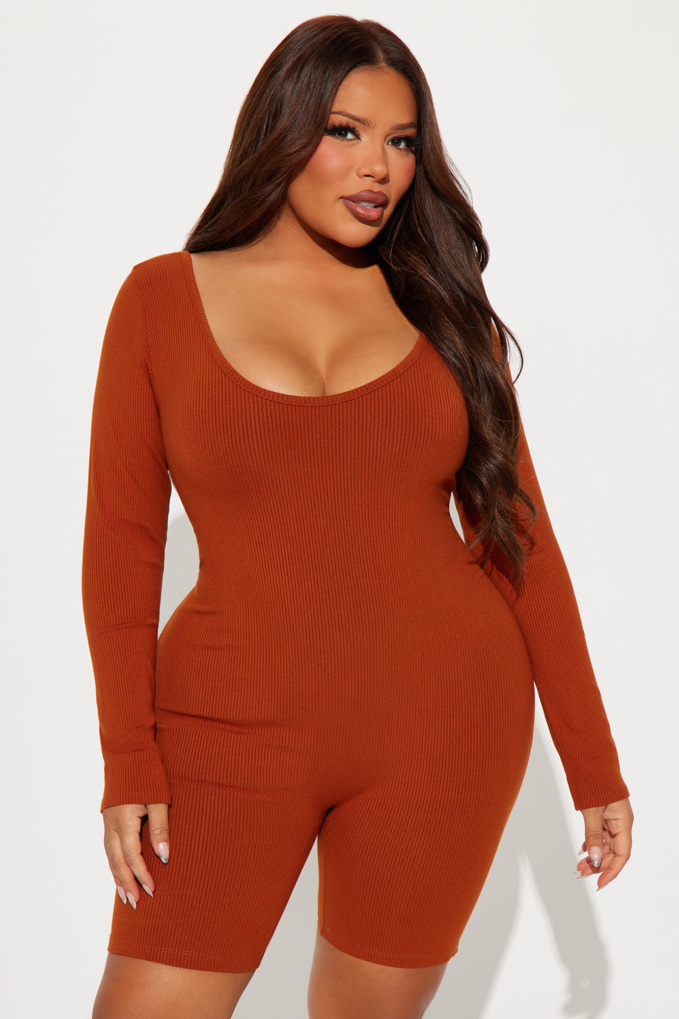 Daisy Snatched Romper - Rust - Image 5