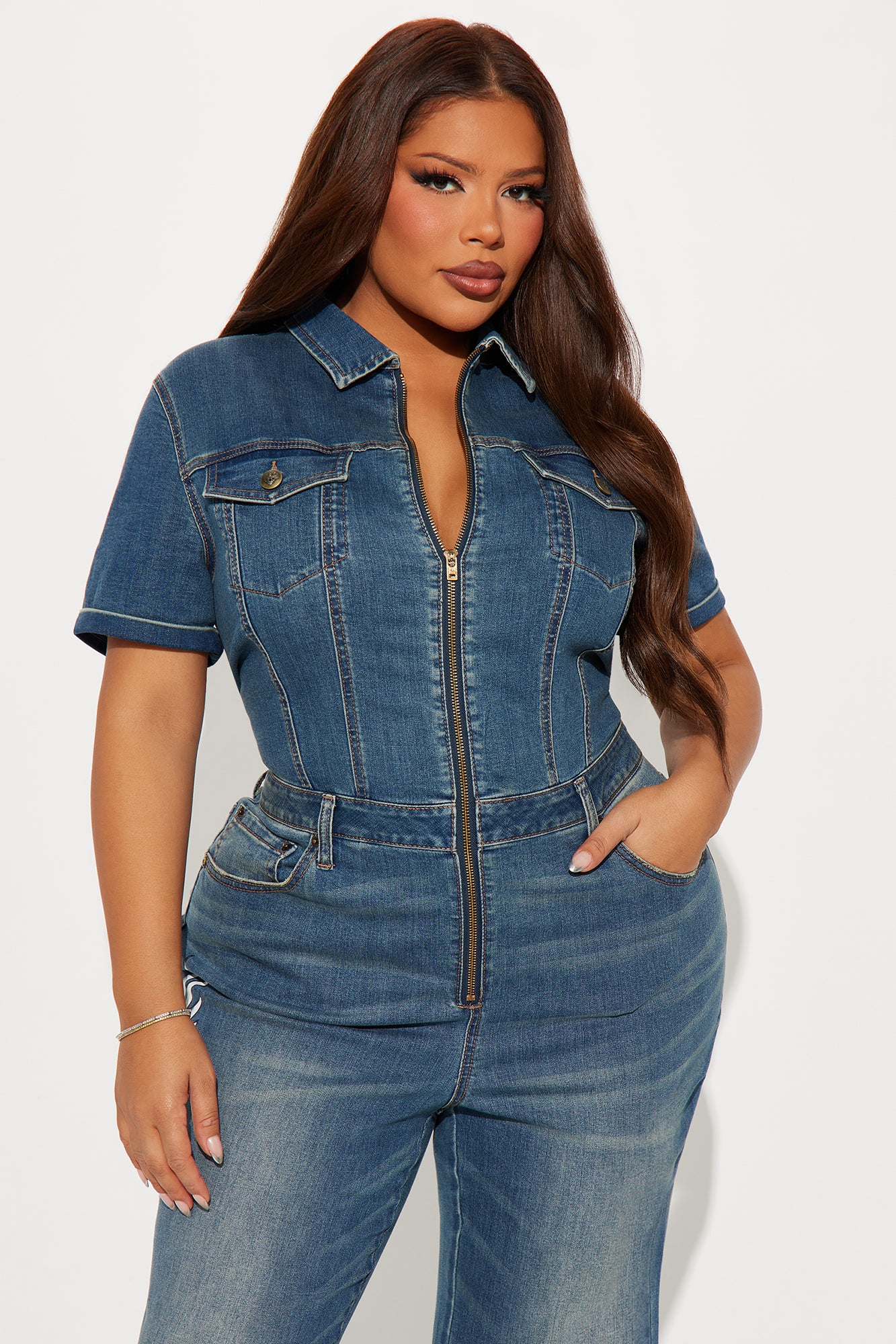 Ed Hardy NYC Denim Jumpsuit - Medium Wash - Image 7