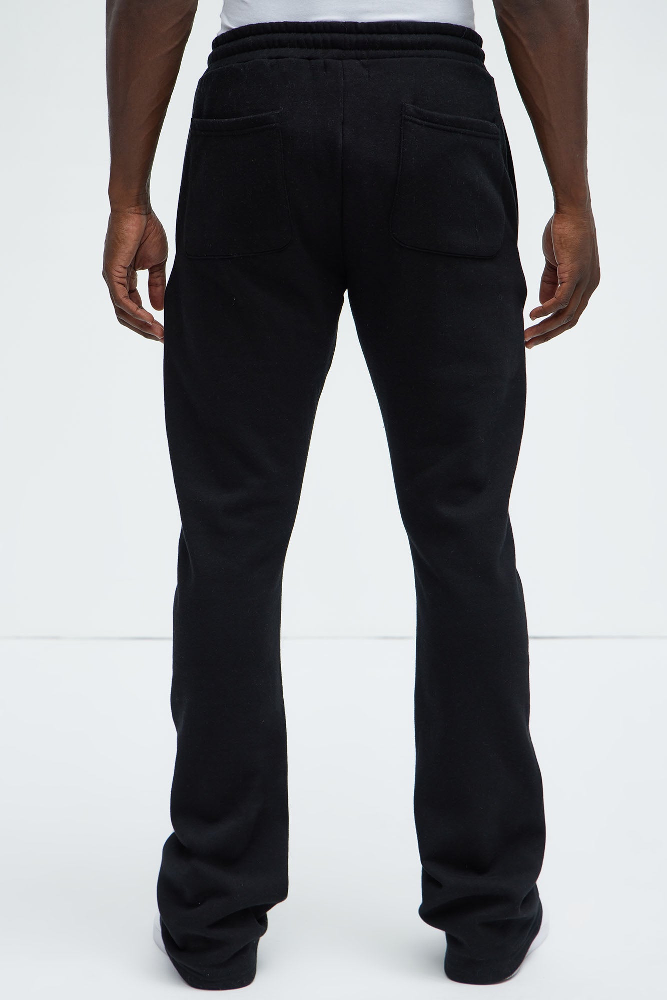 Tyson Skinny Stacked Flare Sweatpant - Black - Image 7