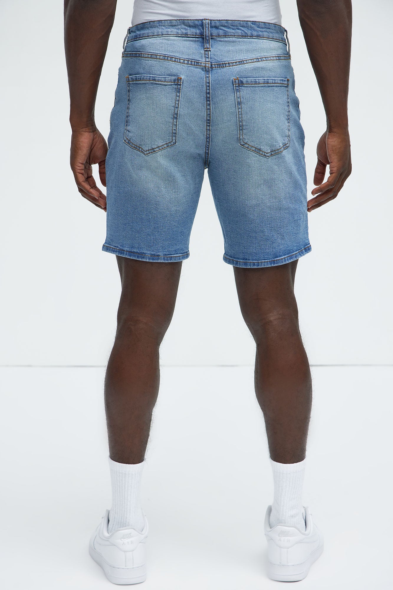 Cornell Slim Denim Shorts - Light Wash - Image 7