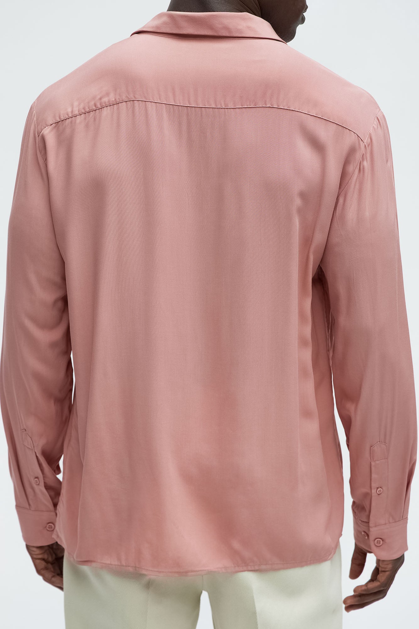Dawson Relaxed Long Sleeve Button Up Shirt - Mauve - Image 10