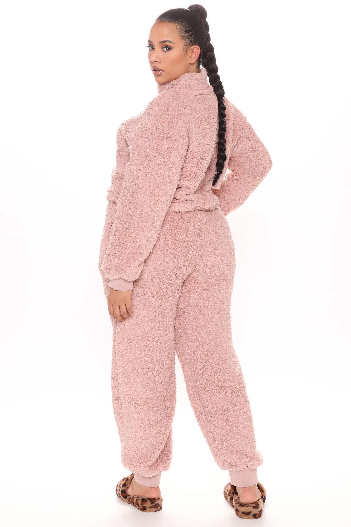 Cuddle Time Cozy Pant Set - Mauve - Image 7