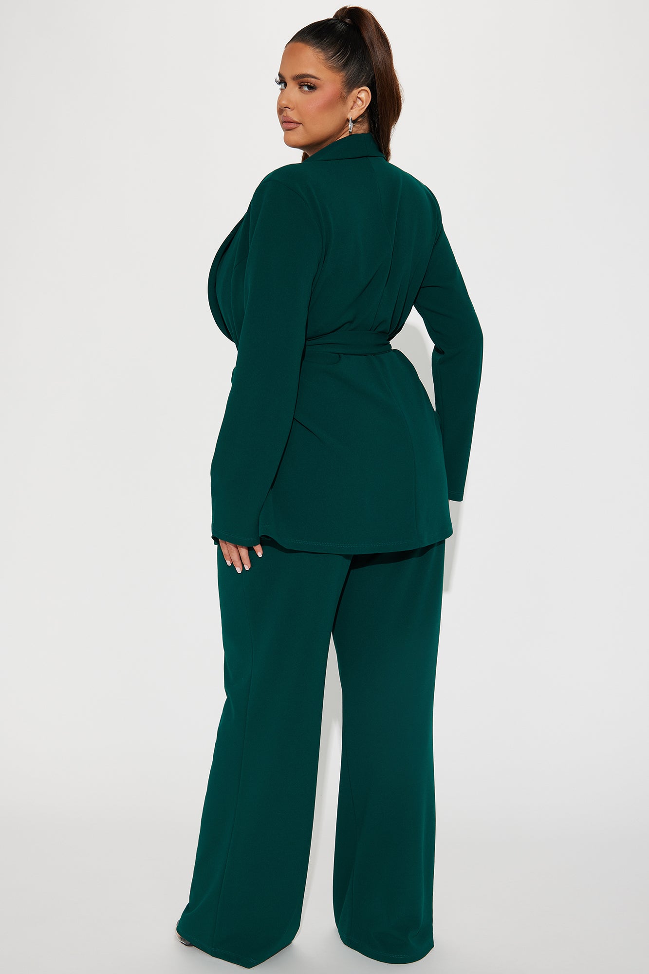 CEO Vibes Blazer Set - Hunter - Image 6